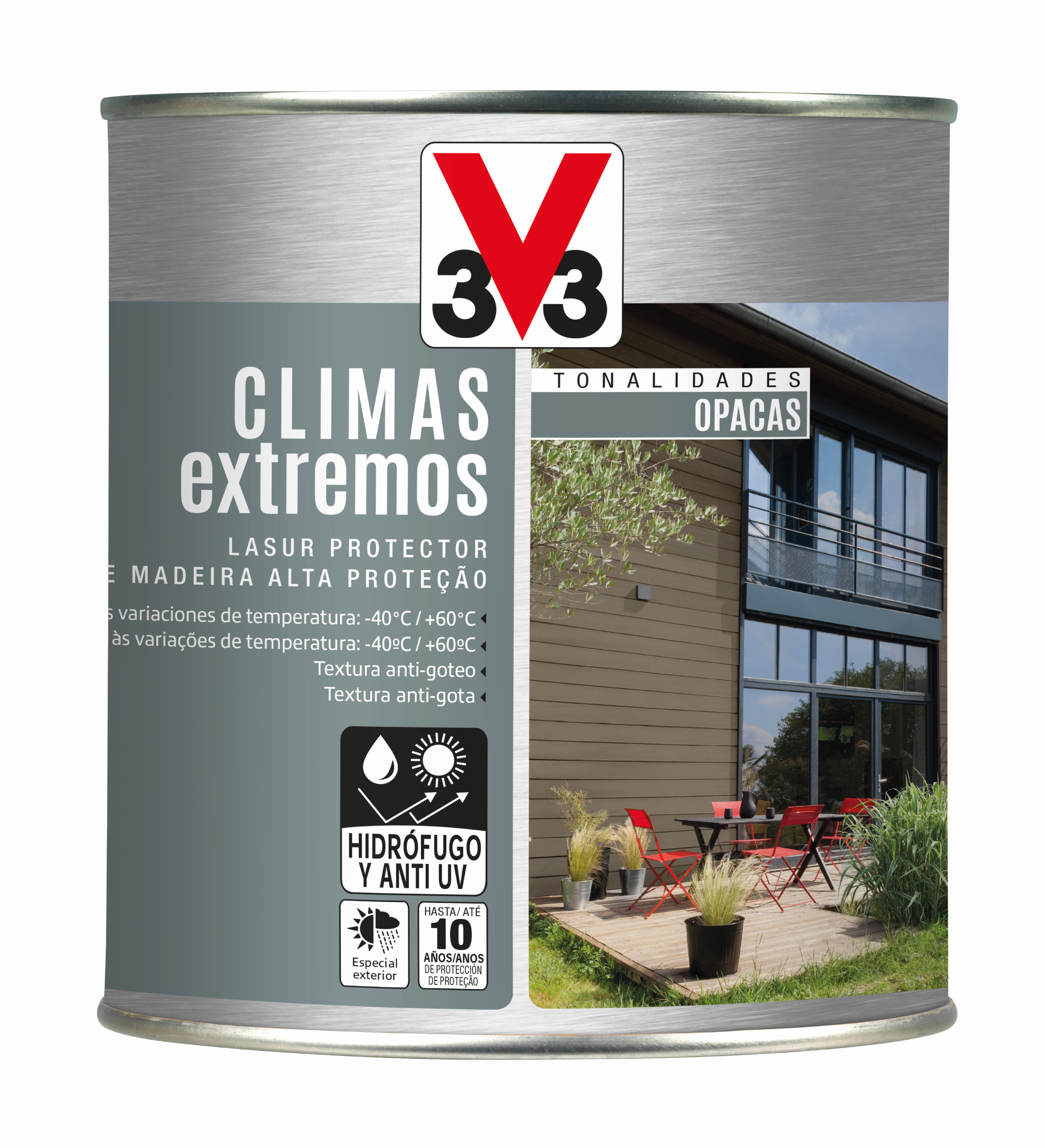 Protector exterior opaco climas extremos v33 satinado 750ml pimienta