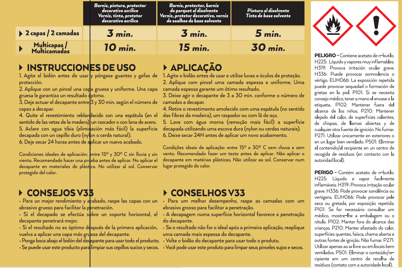 Decapante para madeira V33 1L - 6