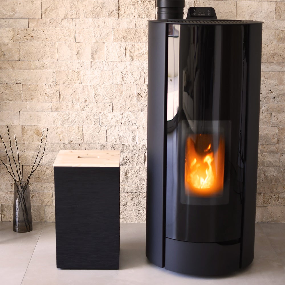 Coffre à Granulés 36L EDA carré Stone 29,5 x 29,5 x H.50,6 cm - 2