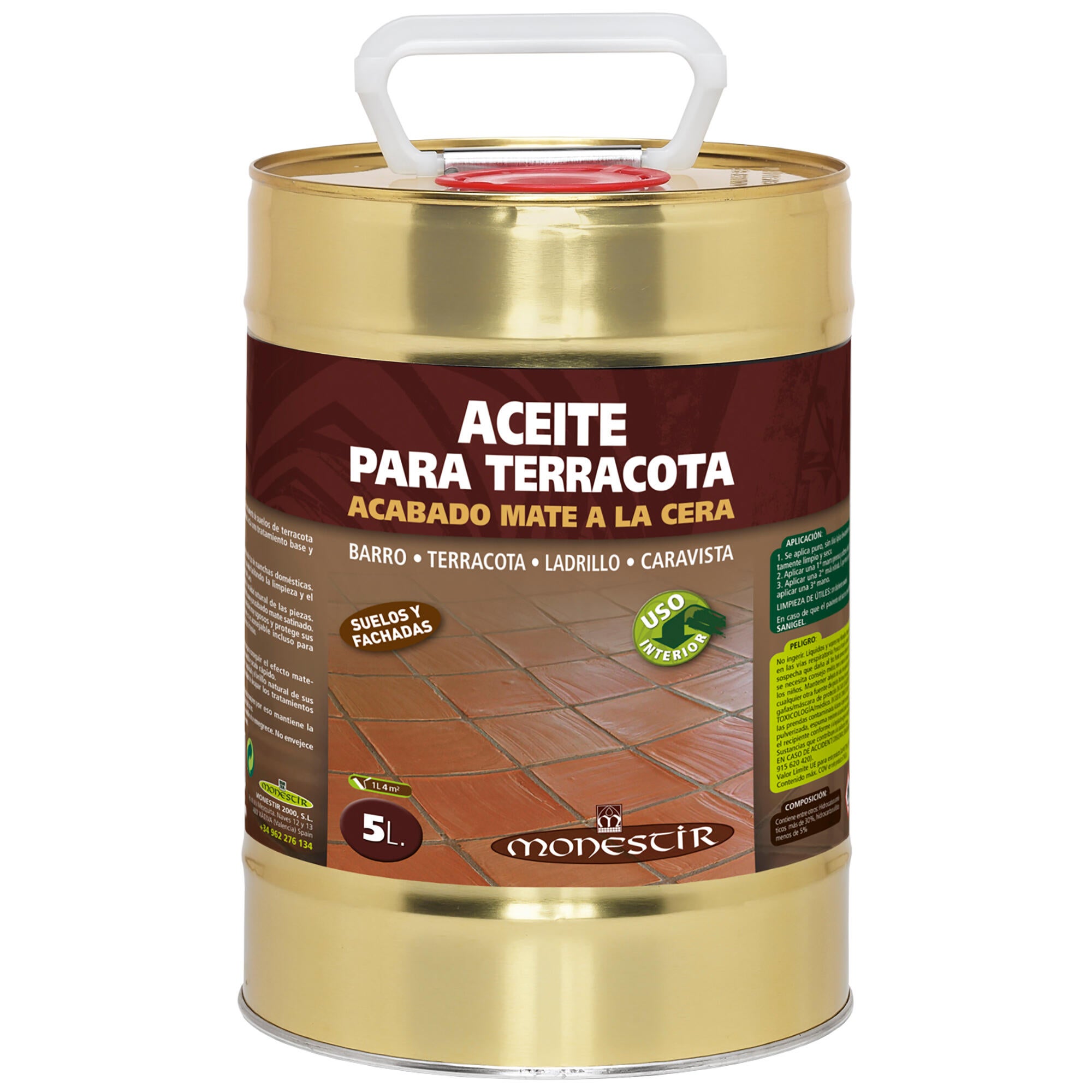Aceite terracota mate a la cera monestir 5l