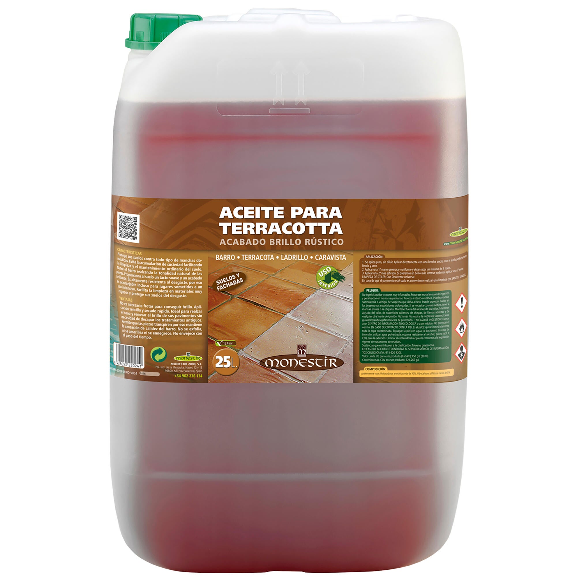 Aceite terracota brillo rústico monestir 25l