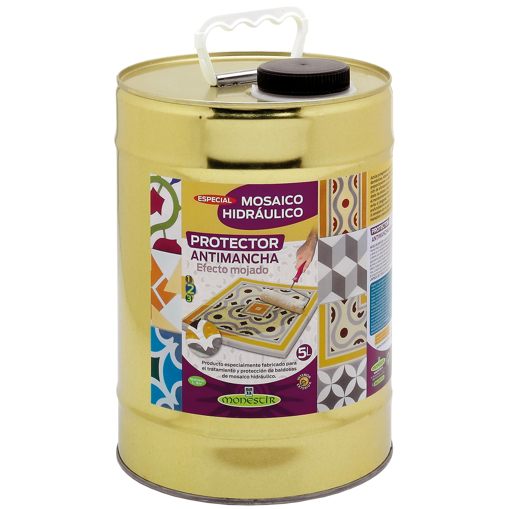 Protector antimanchas efecto mojado mosaíco hidráulico monestir 5l