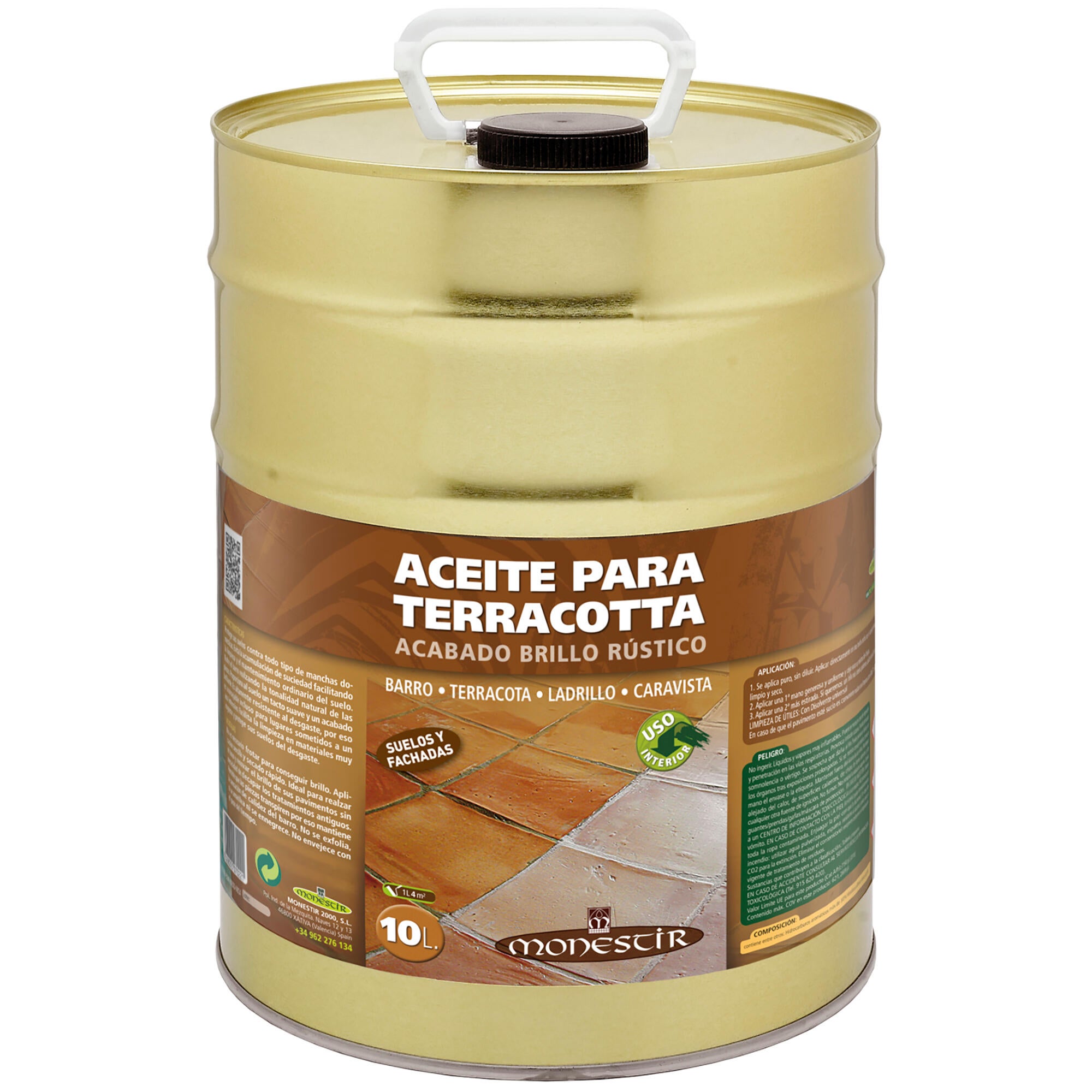 Aceite terracota brillo rústico monestir 10l