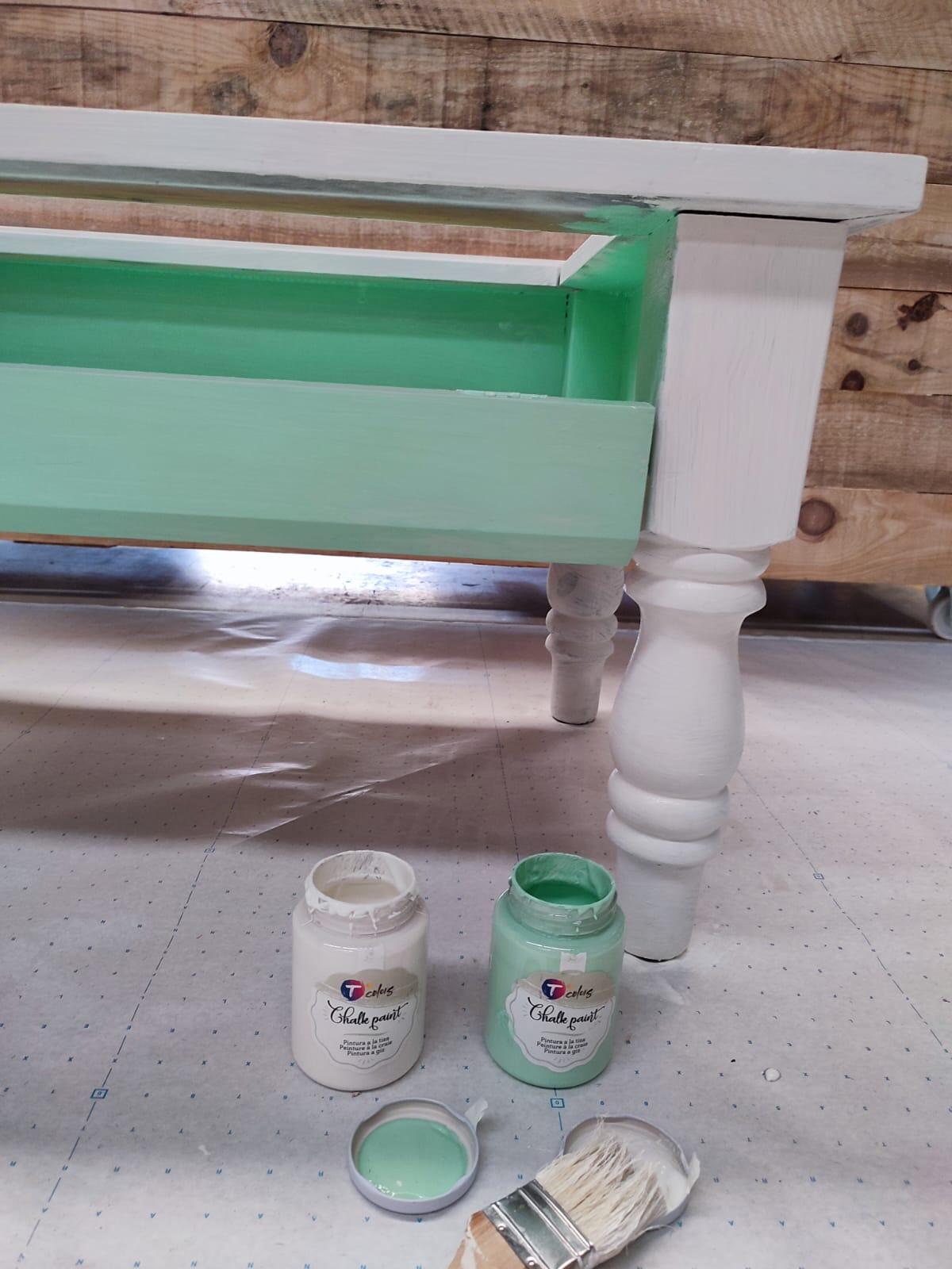 Pintura efecto tiza TCOLORS 175ml blanco roto - 4