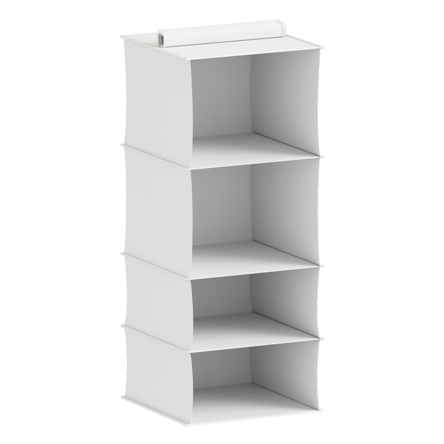 Organizador suspenso prateleiras têxtil branco 36x37x90 cm Spaceo Evo'M