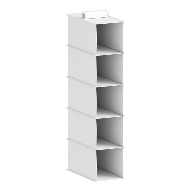 Organizador suspenso prateleiras têxtil branco 36x19x90 cm Spaceo Evo'M