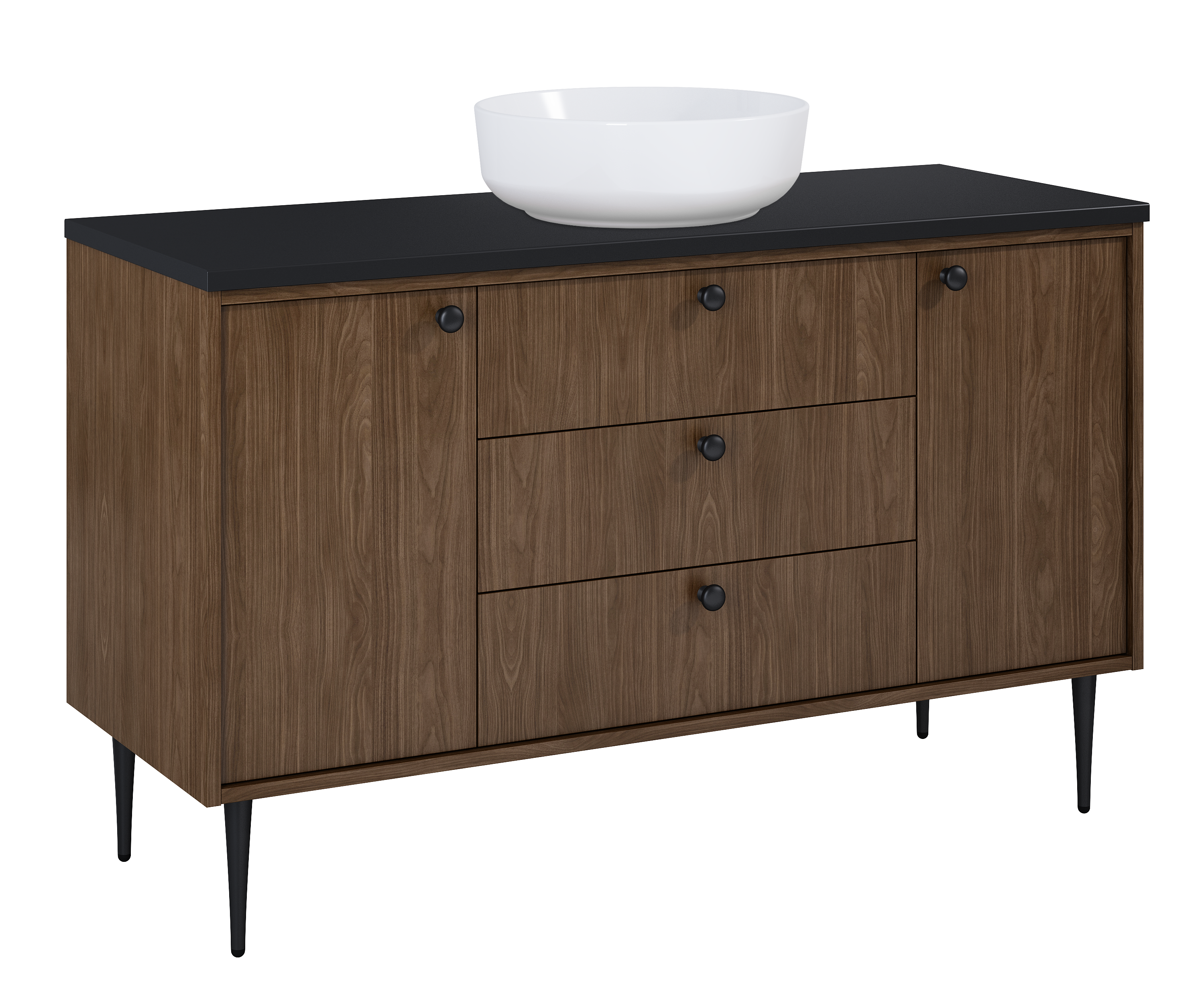 Szafka łazienkowa stojąca Leo 120x45.6x71.9 cm orzech Lincoln Roca - 4