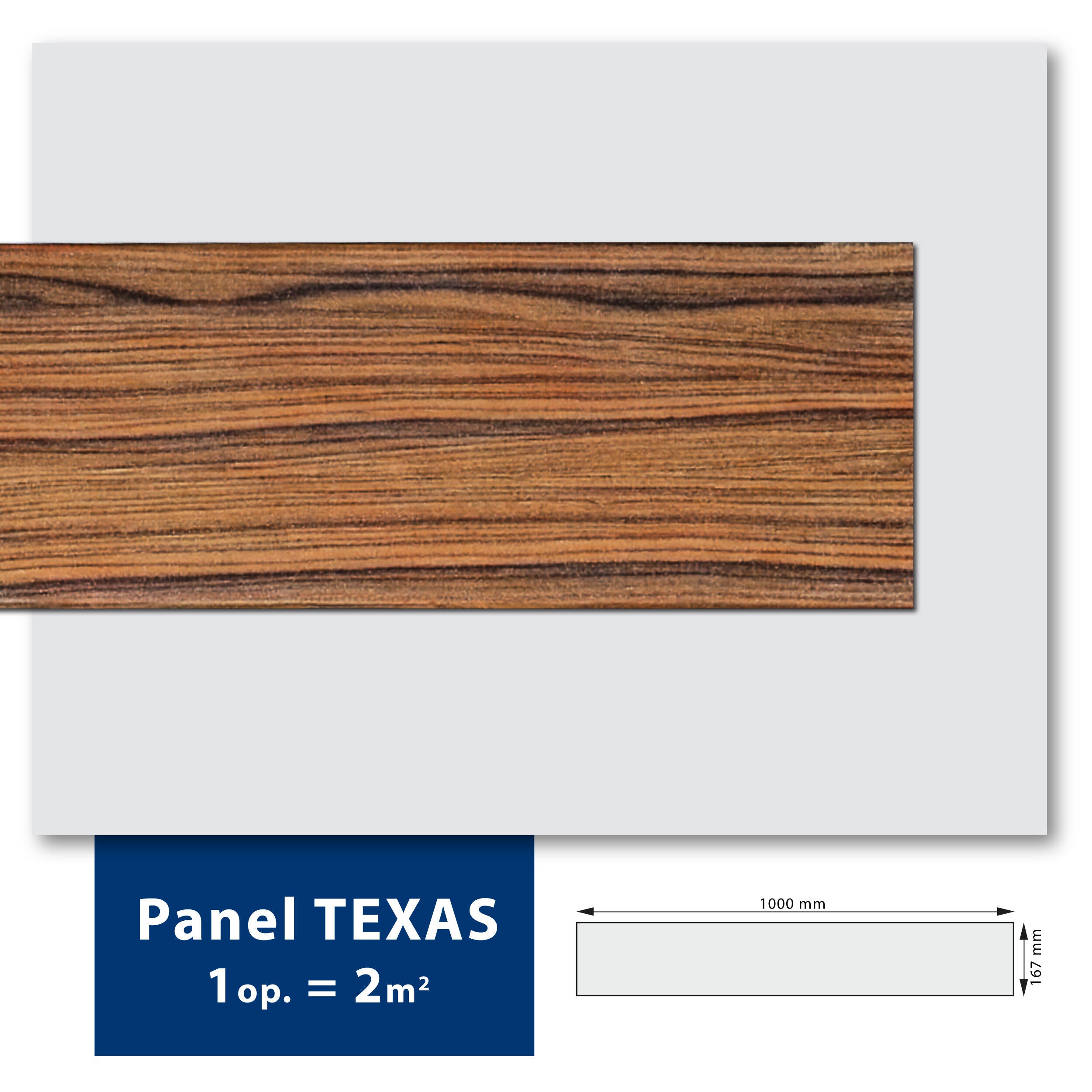 Panel dekoracyjny Texas brązowy 16.7 x 100 cm polistyren 12 szt. DMS - 4