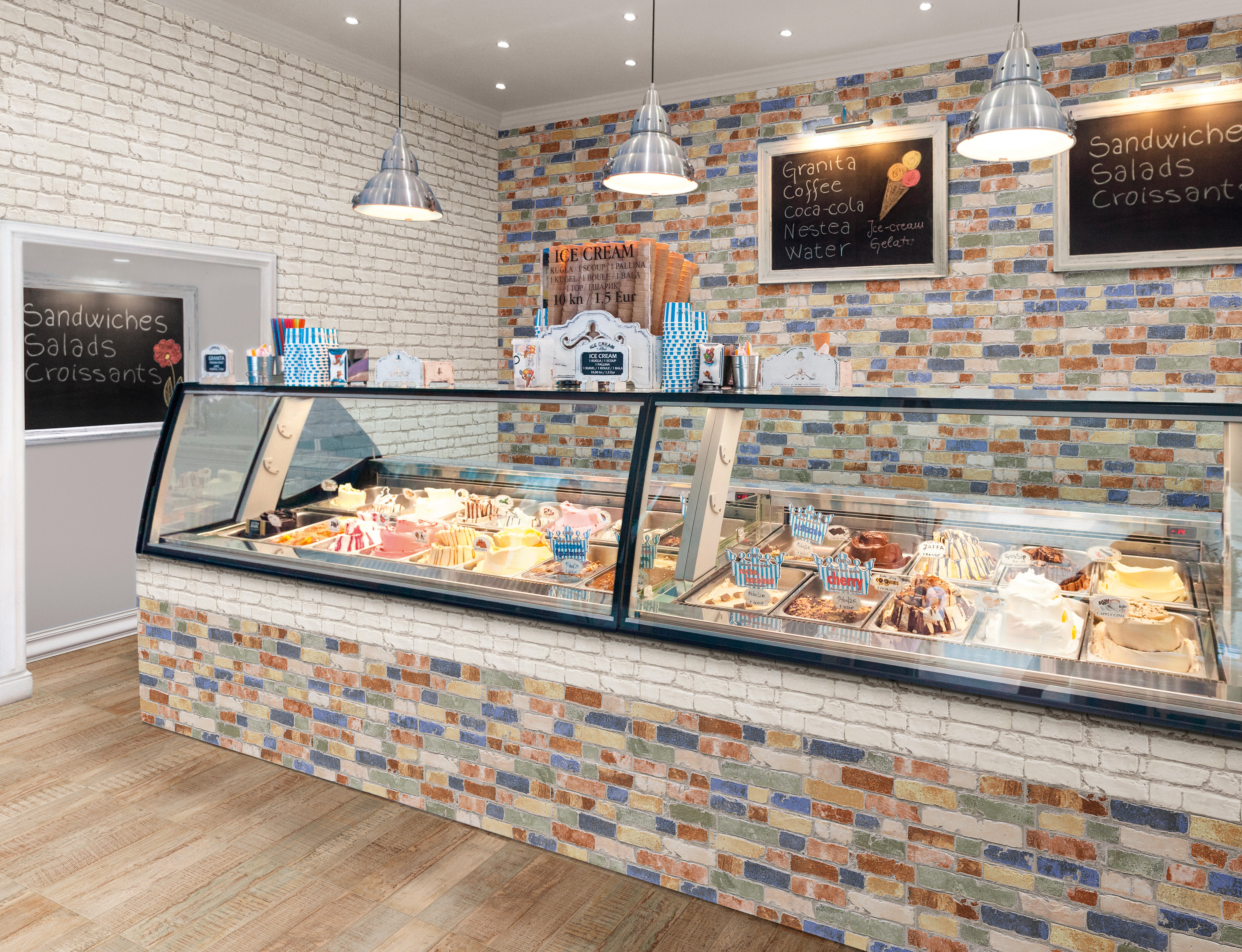 Azulejo porcelánico manhattan efecto ladrillo color 31x56 cm