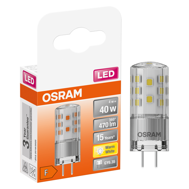 Żarówka halogenowa GY6.35 4 W 470 lm Ciepła biel Osram 