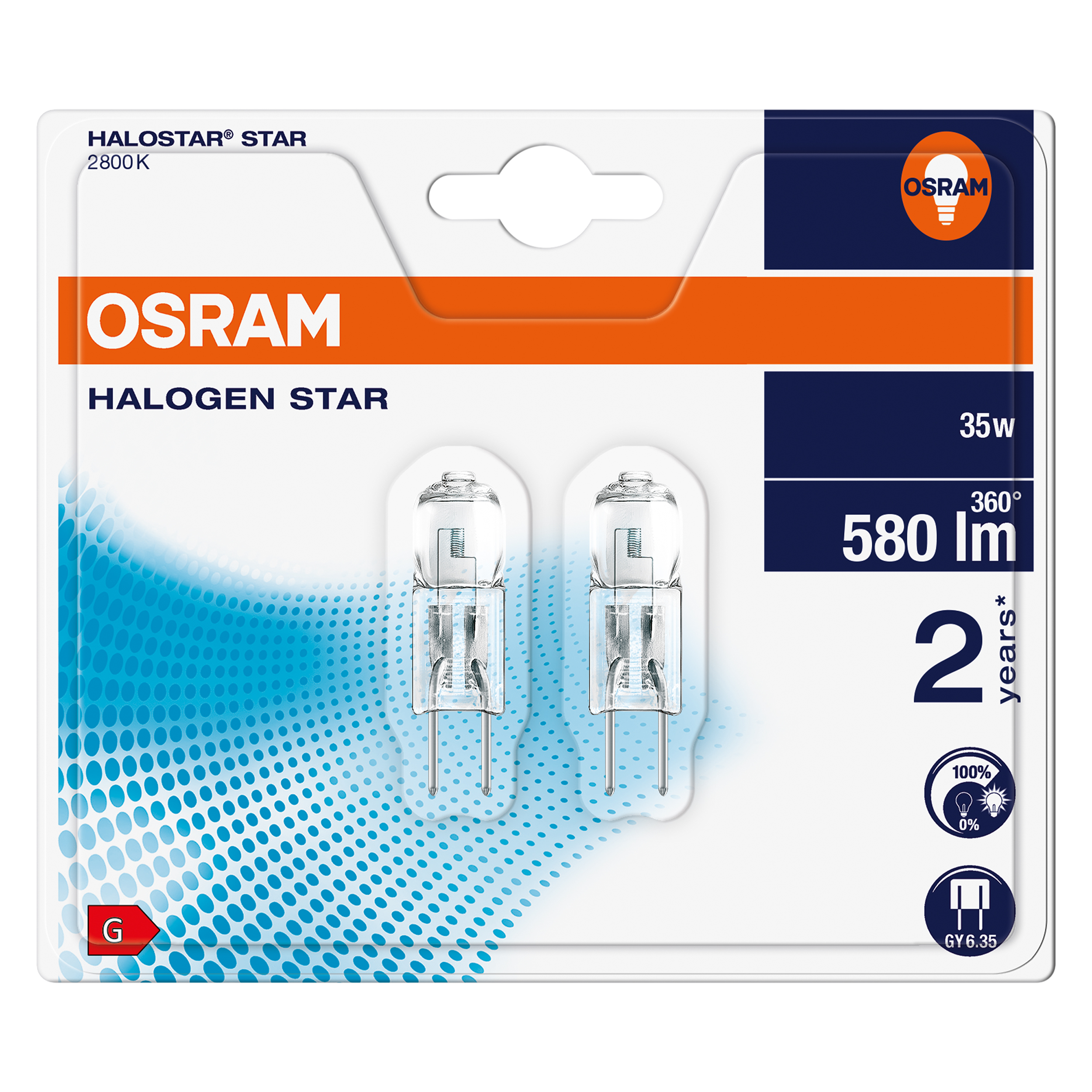 Żarówka Halogen Star GY6.35 2 szt. 580 lm Osram - 4