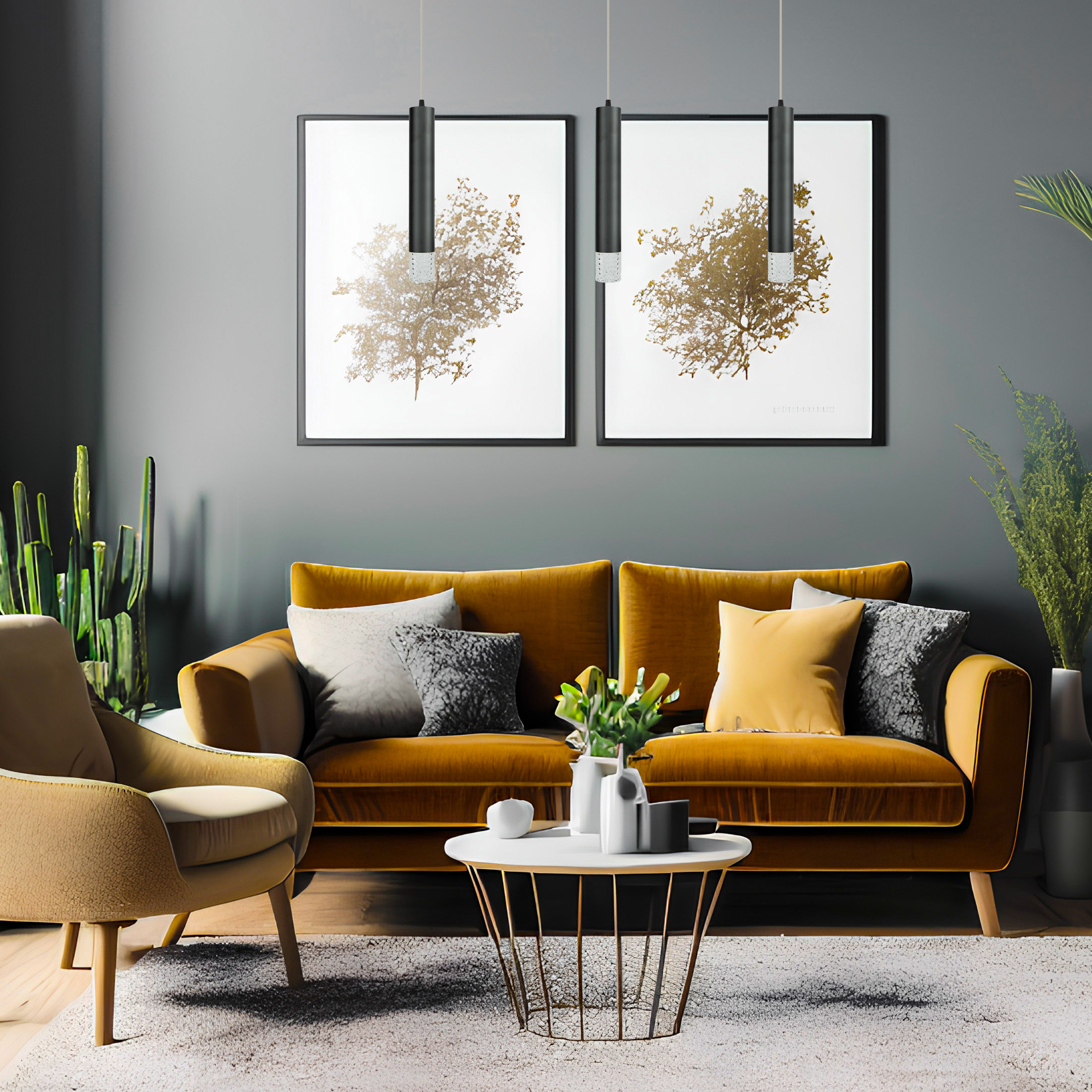 Lampa wisząca Tubi czarna GU10 Milagro - 4