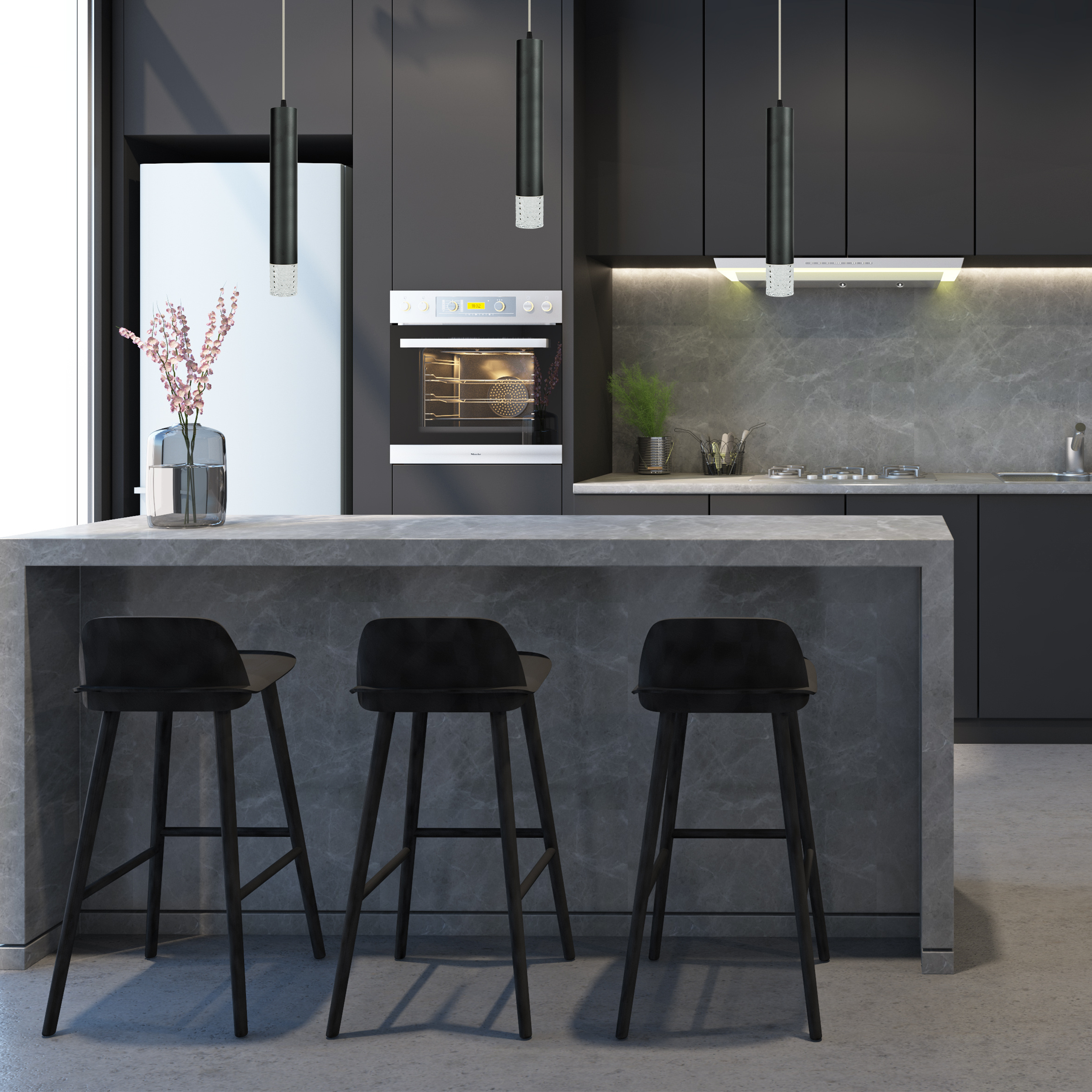 Lampa wisząca Tubi czarna GU10 Milagro - 3