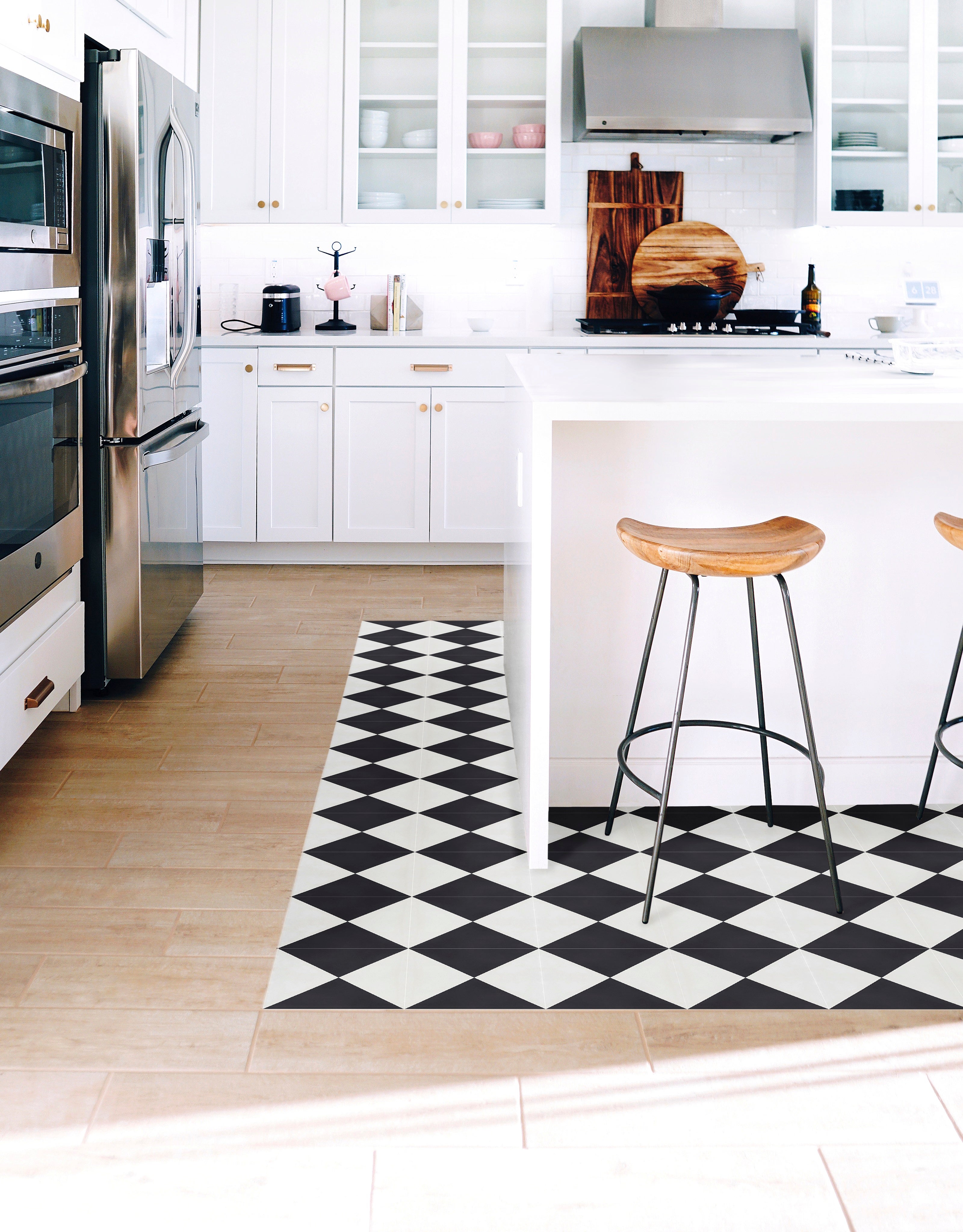 Suelo cemento hidra efecto hidráulico chess negro 20x20 cm