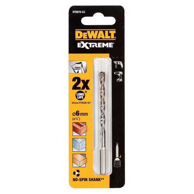 Broca para pedra DEWALT EXTREME 6X100MM 3 FACES