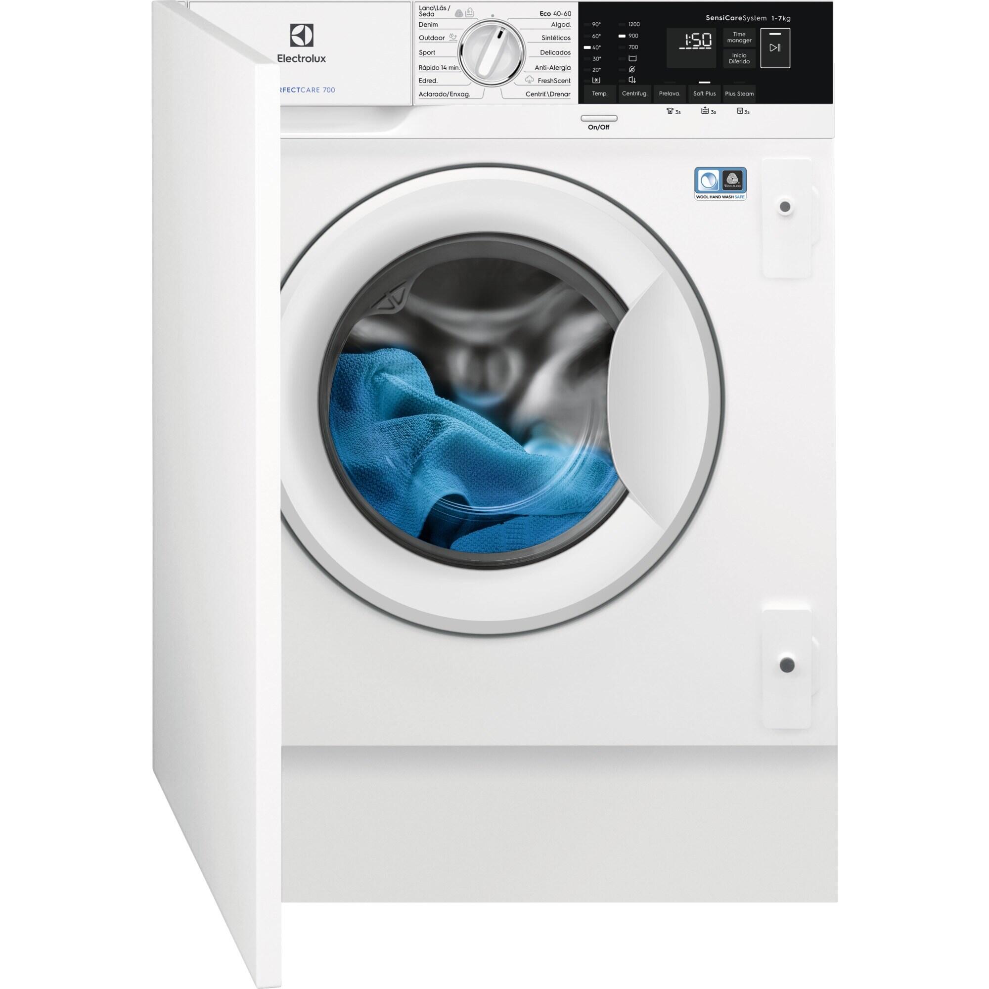 lavadora integrable electrolux en7f4722an carga frontal 7 kg 1200 rpm 15 programas clase d blanco