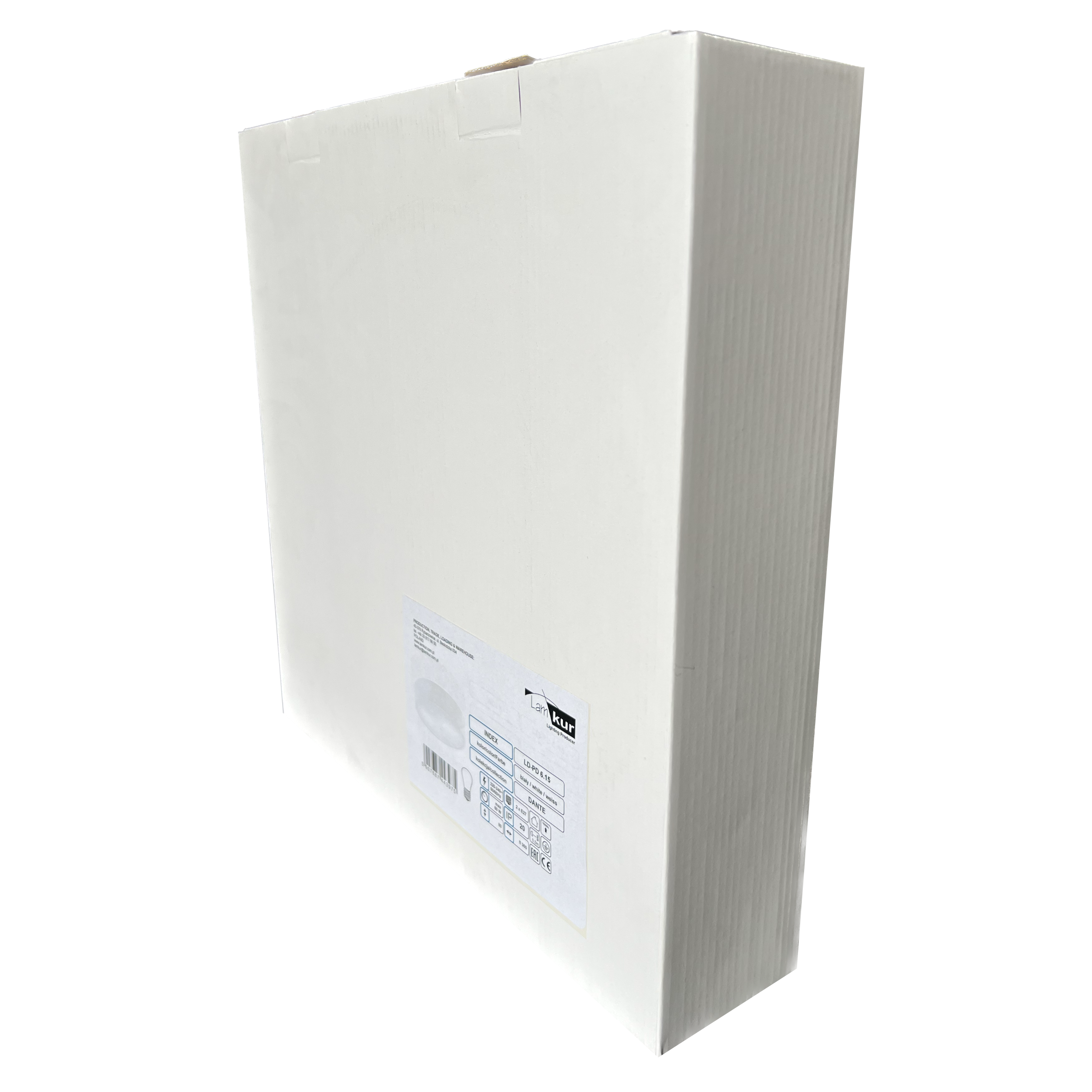 Plafon Dante biały 2 x E27 36 cm Lamkur - 5