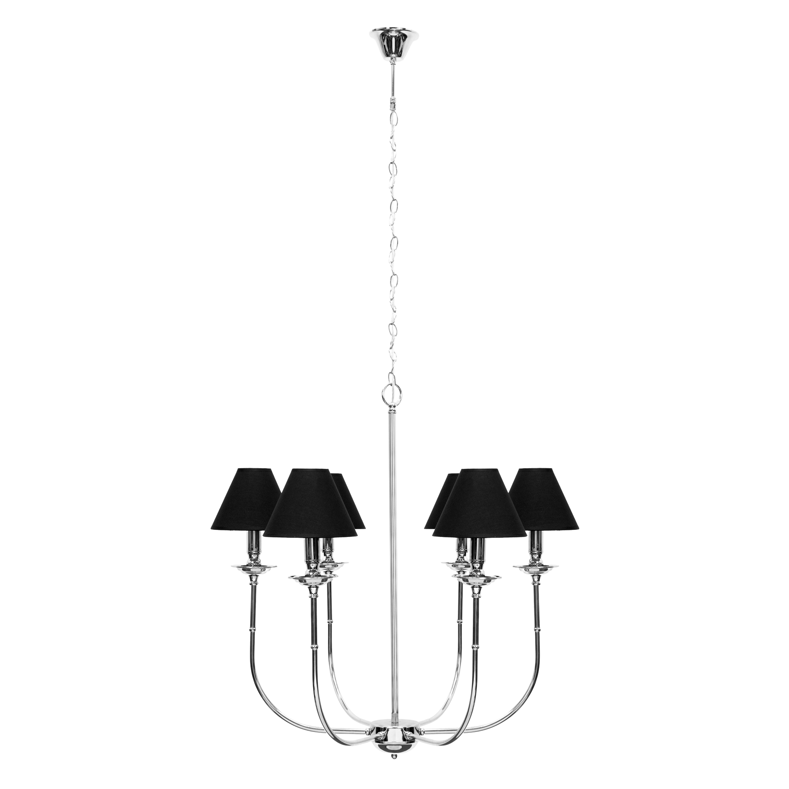Lampa wisząca Glamour czarna 6 x E14 Light Prestige