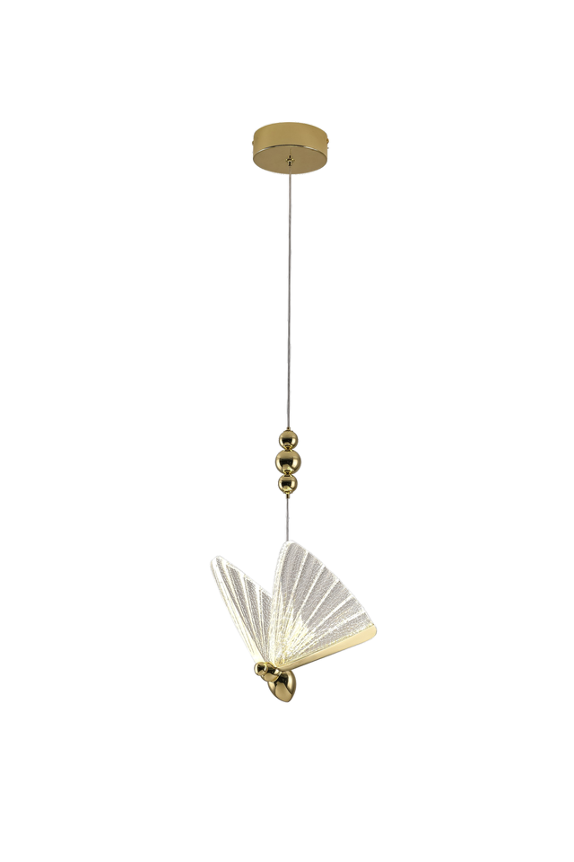 Lampa wisząca Mariposa złota kryształ LED Light Prestige