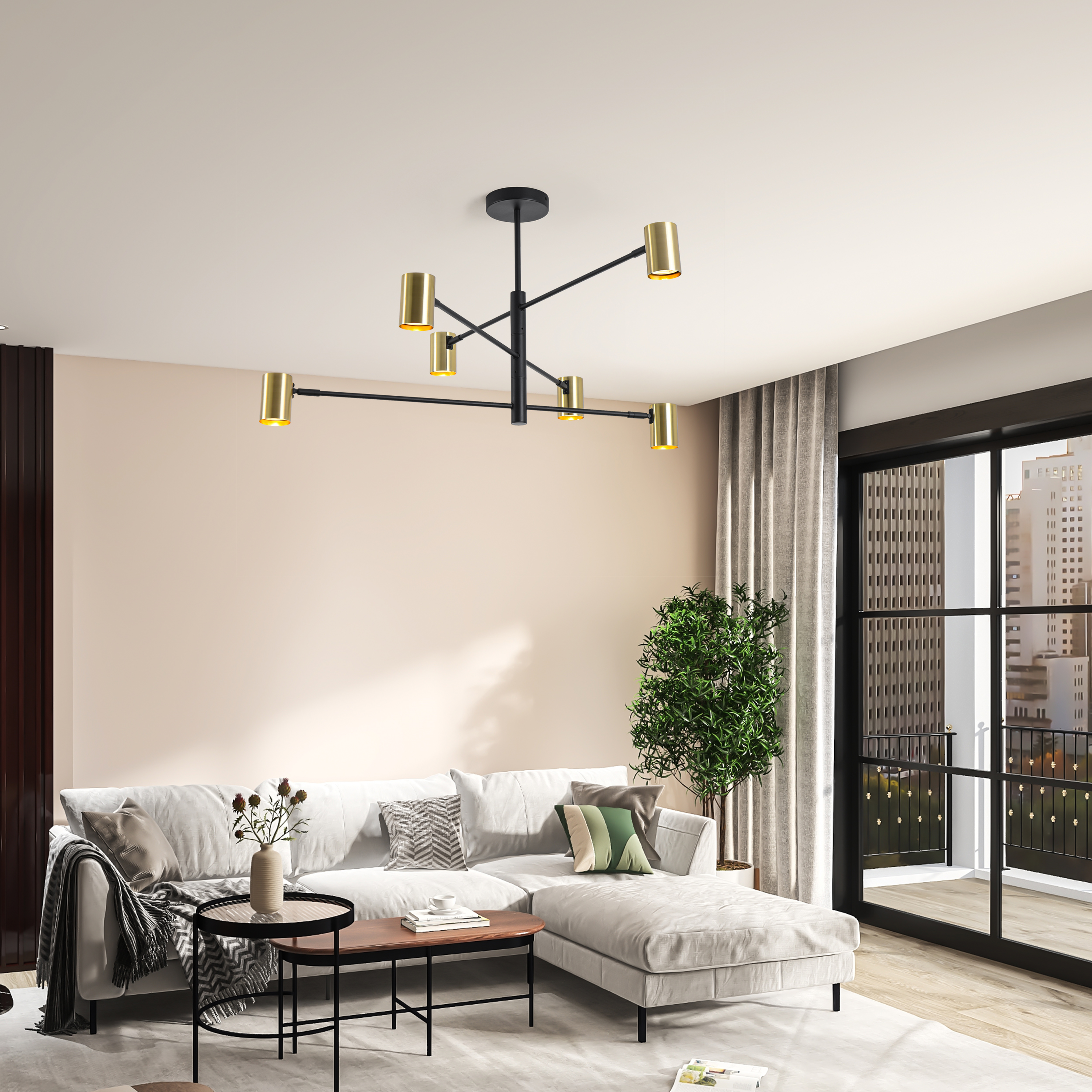 Lampa wisząca Snow złota 6 x GU10 Light Prestige - 2