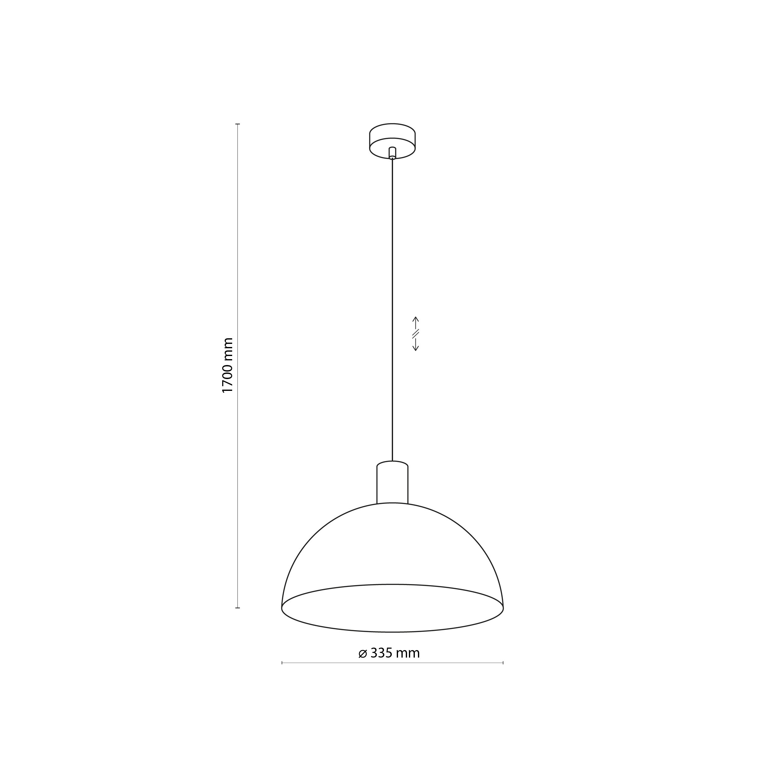 Lampa wisząca Oslo czarna E27 Tk Lighting - 3