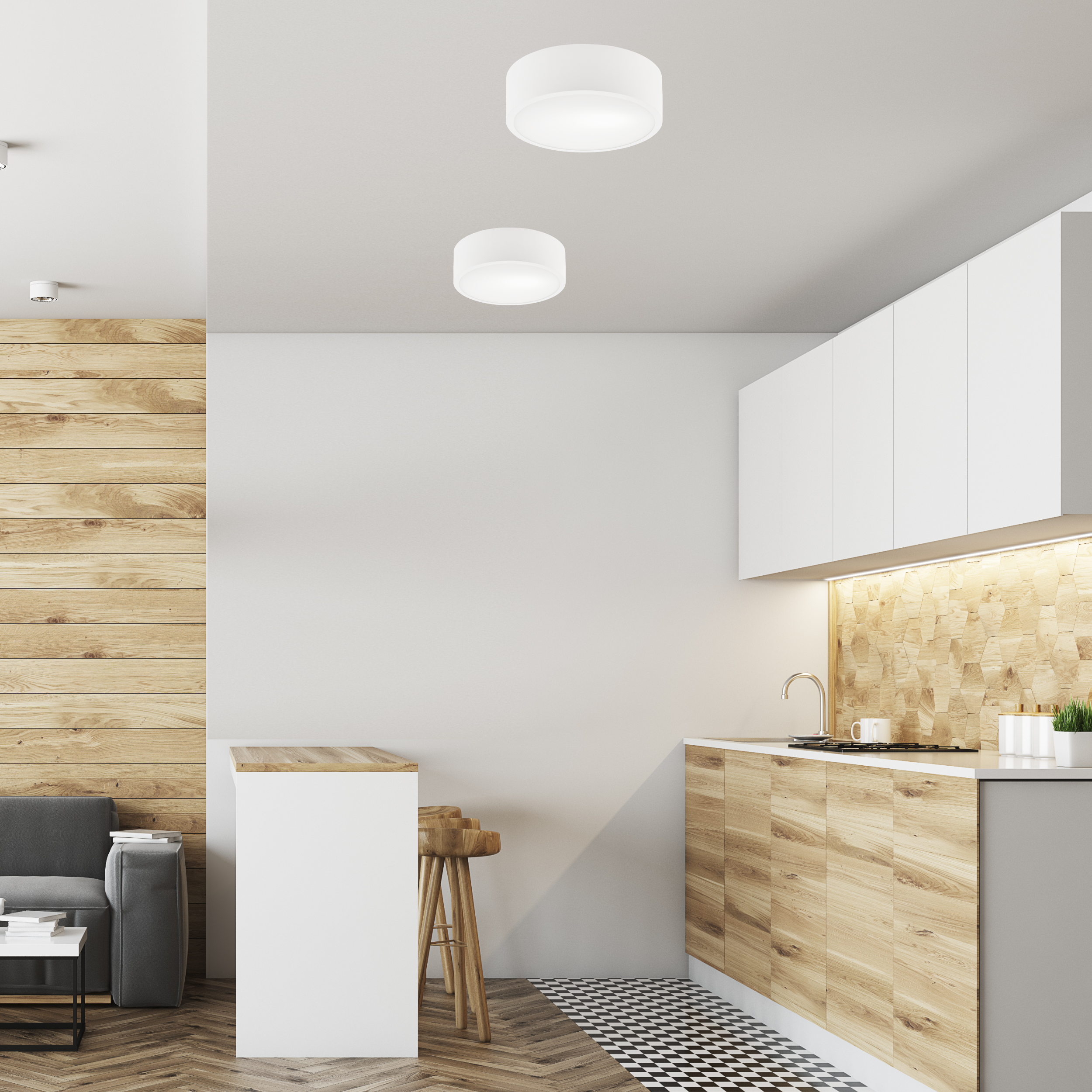 Plafon Dante biały E27 26 cm Lamkur - 3