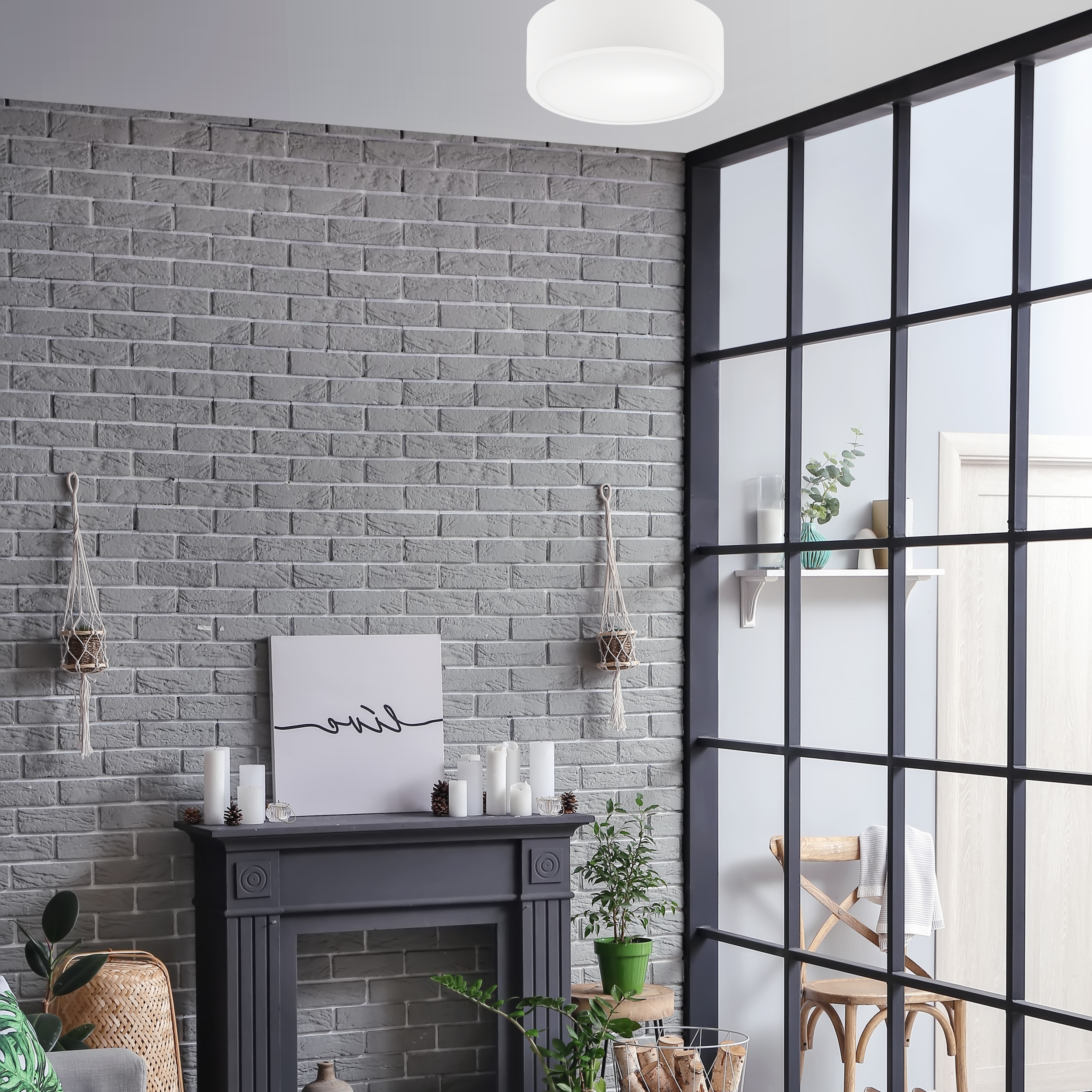 Plafon Dante biały E27 26 cm Lamkur - 2