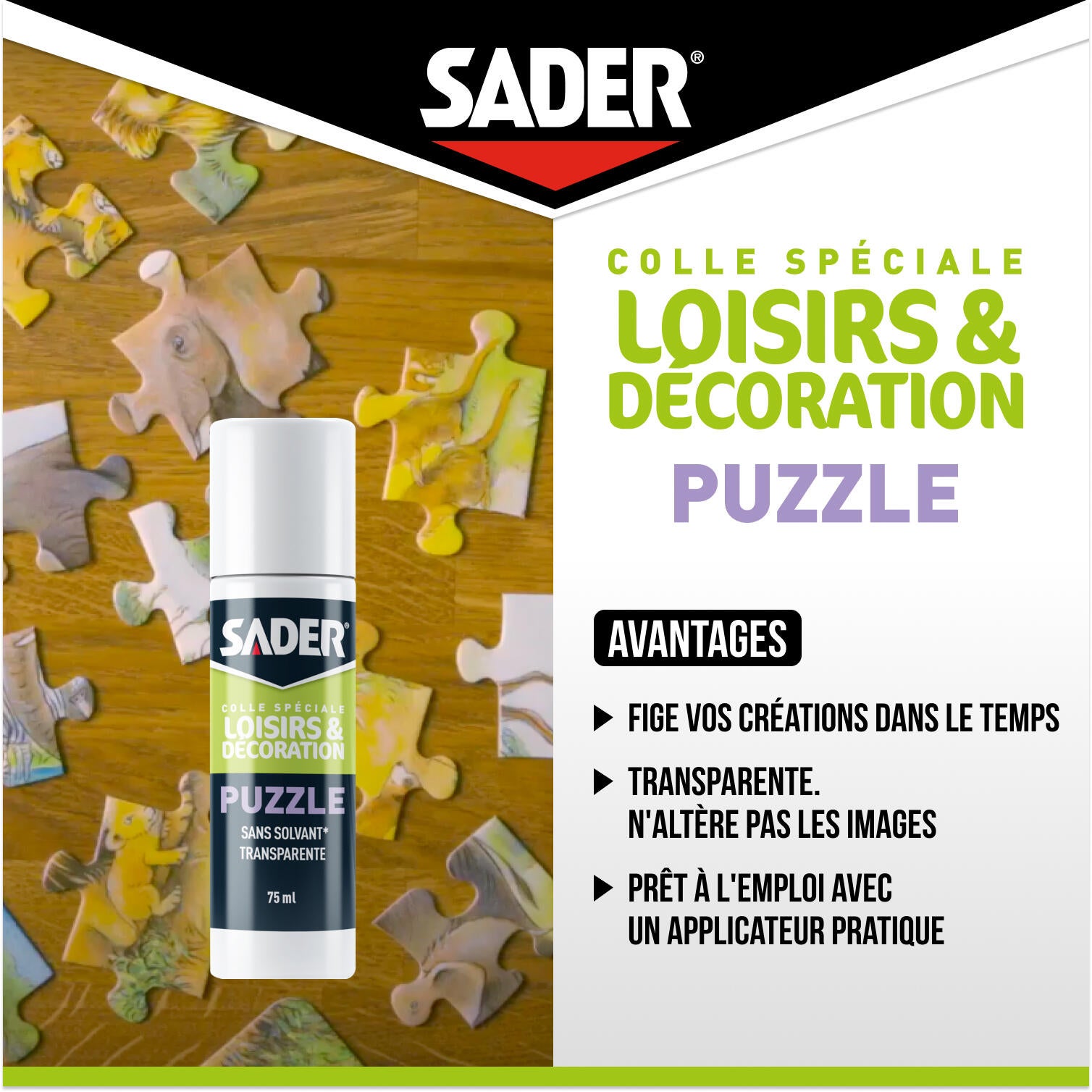 Colle d'assemblage liquide MS polymère Loisir décoration puzzle SADER, 75ml tran - 5