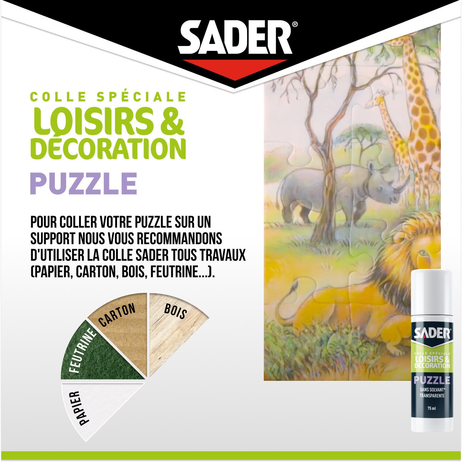 Colle d'assemblage liquide MS polymère Loisir décoration puzzle SADER, 75ml tran - 3