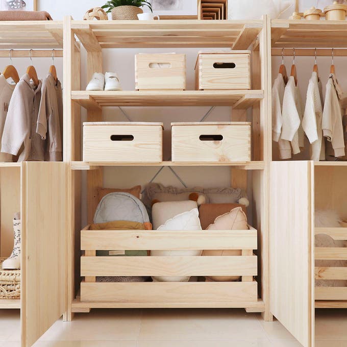 cajas de madera para estanterías nova