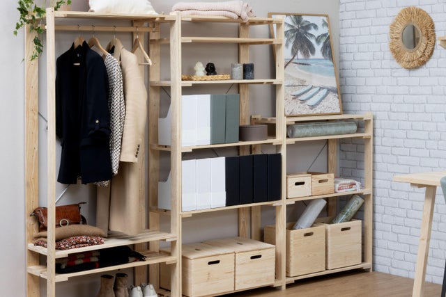 estanterías de madera serie nova