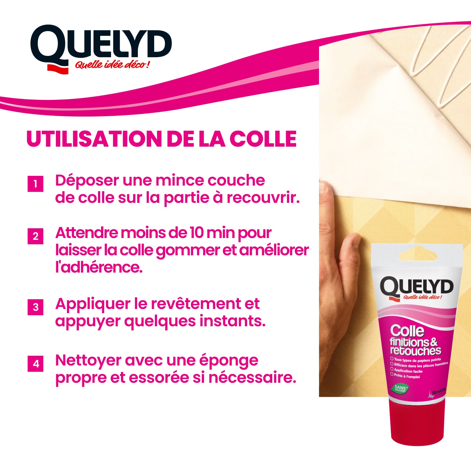 Colle de finitions et retouches QUELYD, 100g - 3