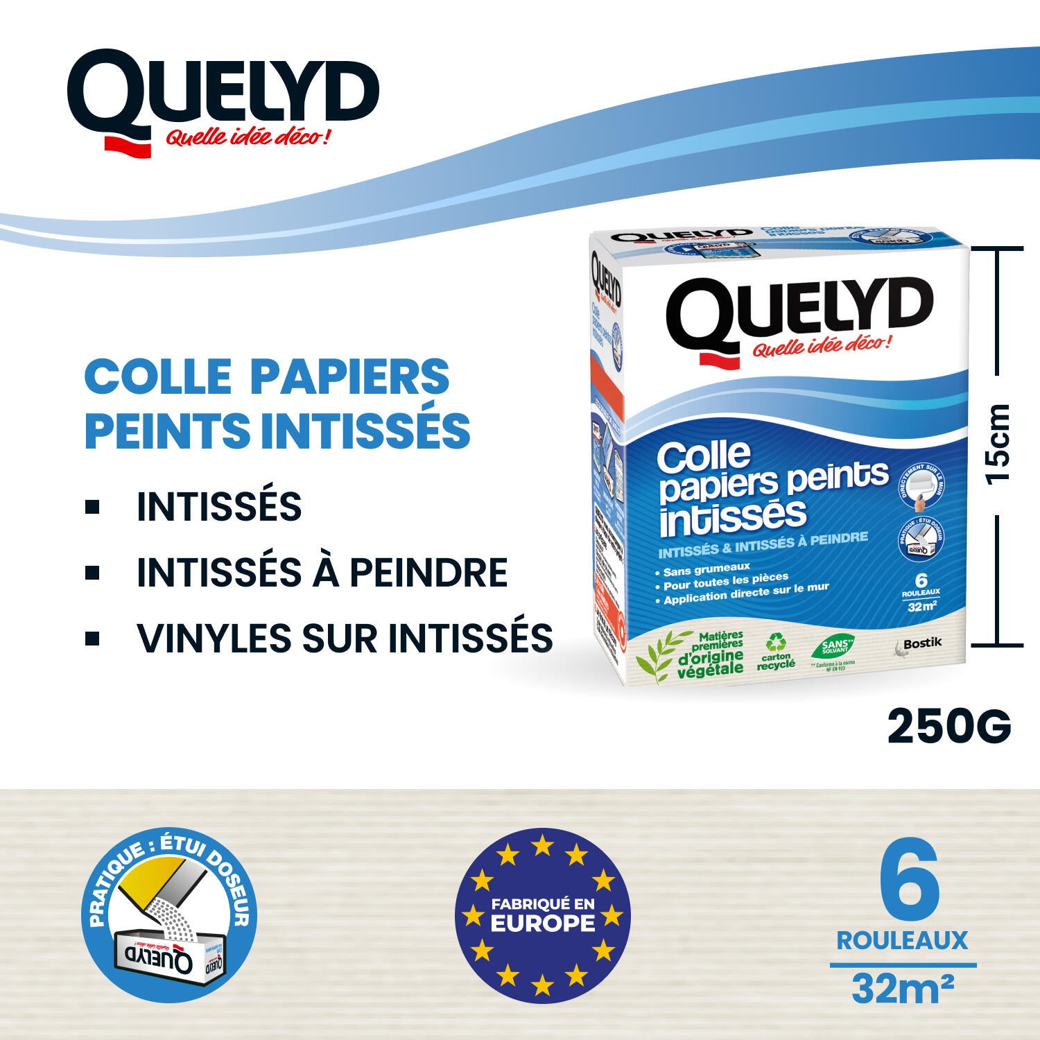Colle en poudre pour papiers peints intissés QUELYD, 300g - 7