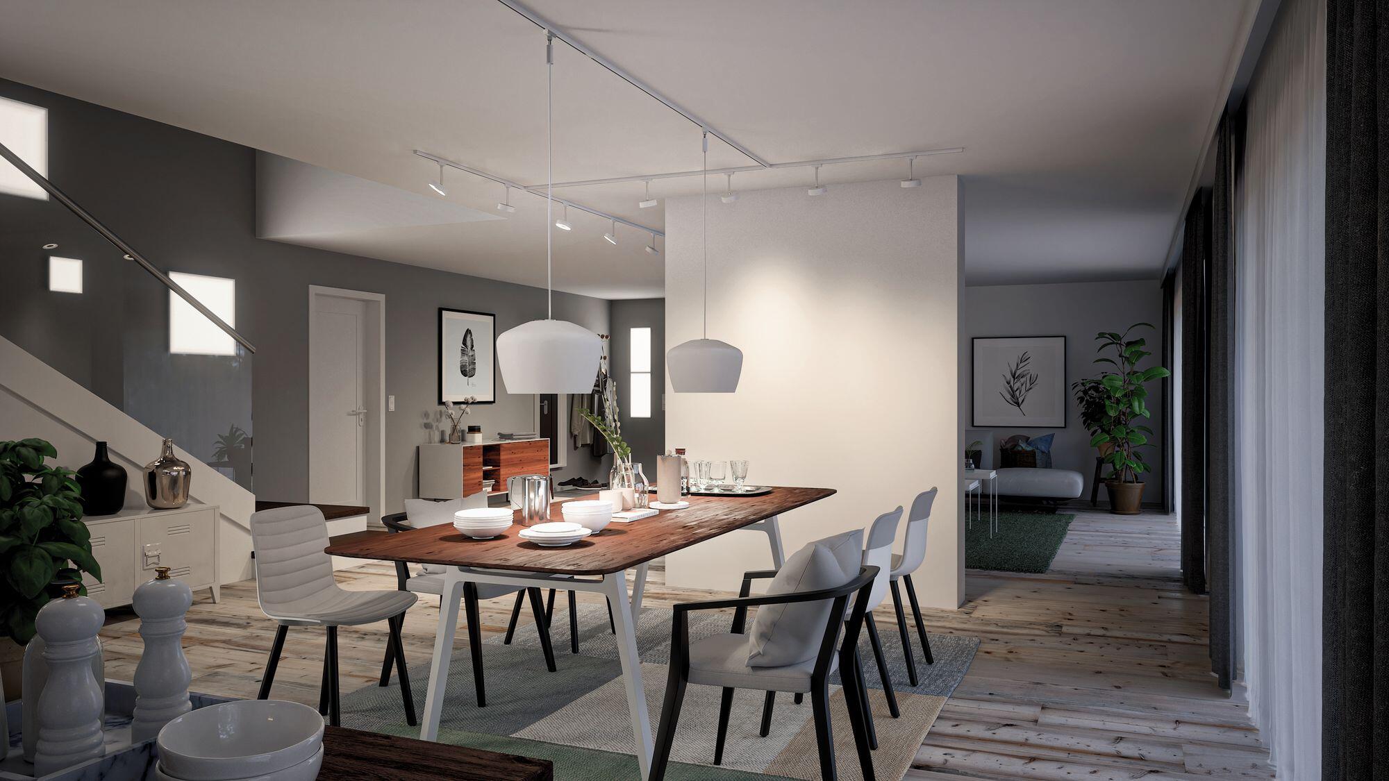 Connecteur fixe en L URail 230V design métal blanc, PAULMANN - 6