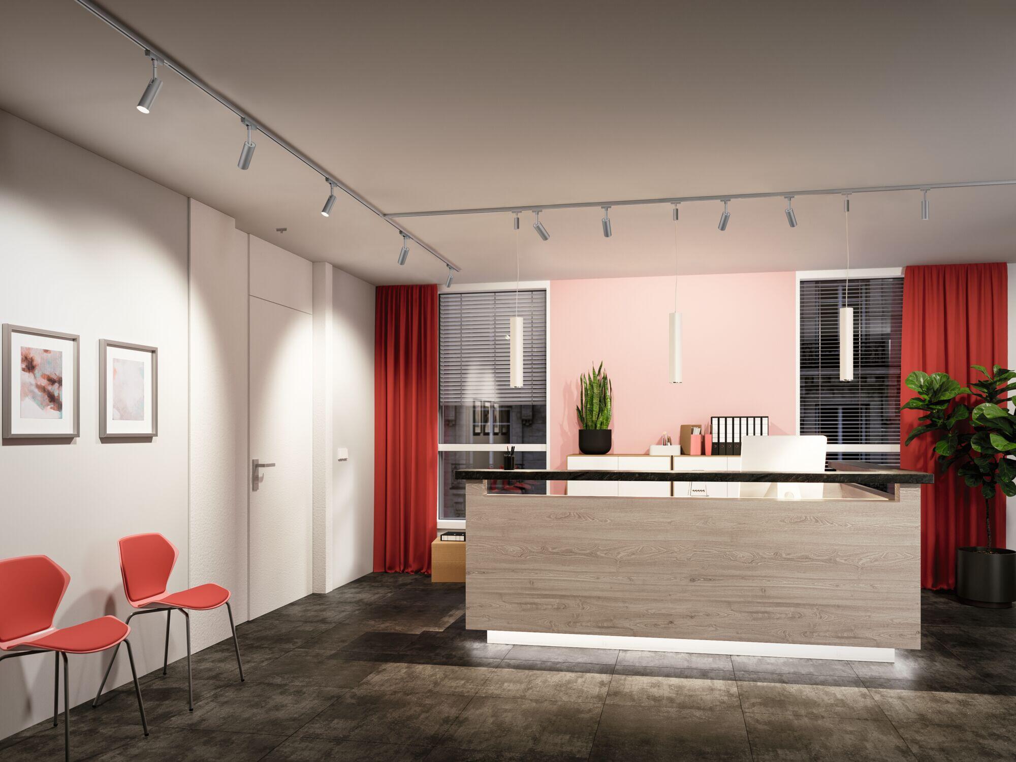 Suspension URail Catalejo GU10 230V Ø6.5 cm, design métal blanc, PAULMANN - 2