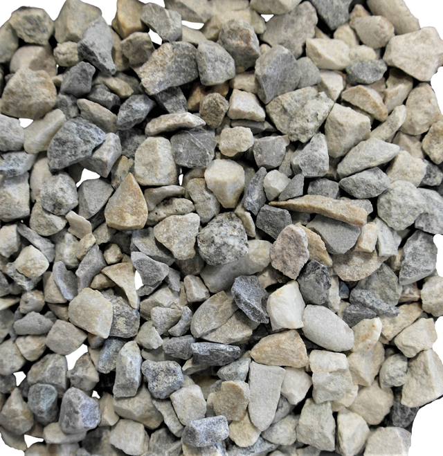 Graviers pierre naturelle Silico calcaire, gris 6/10mm, 25kg