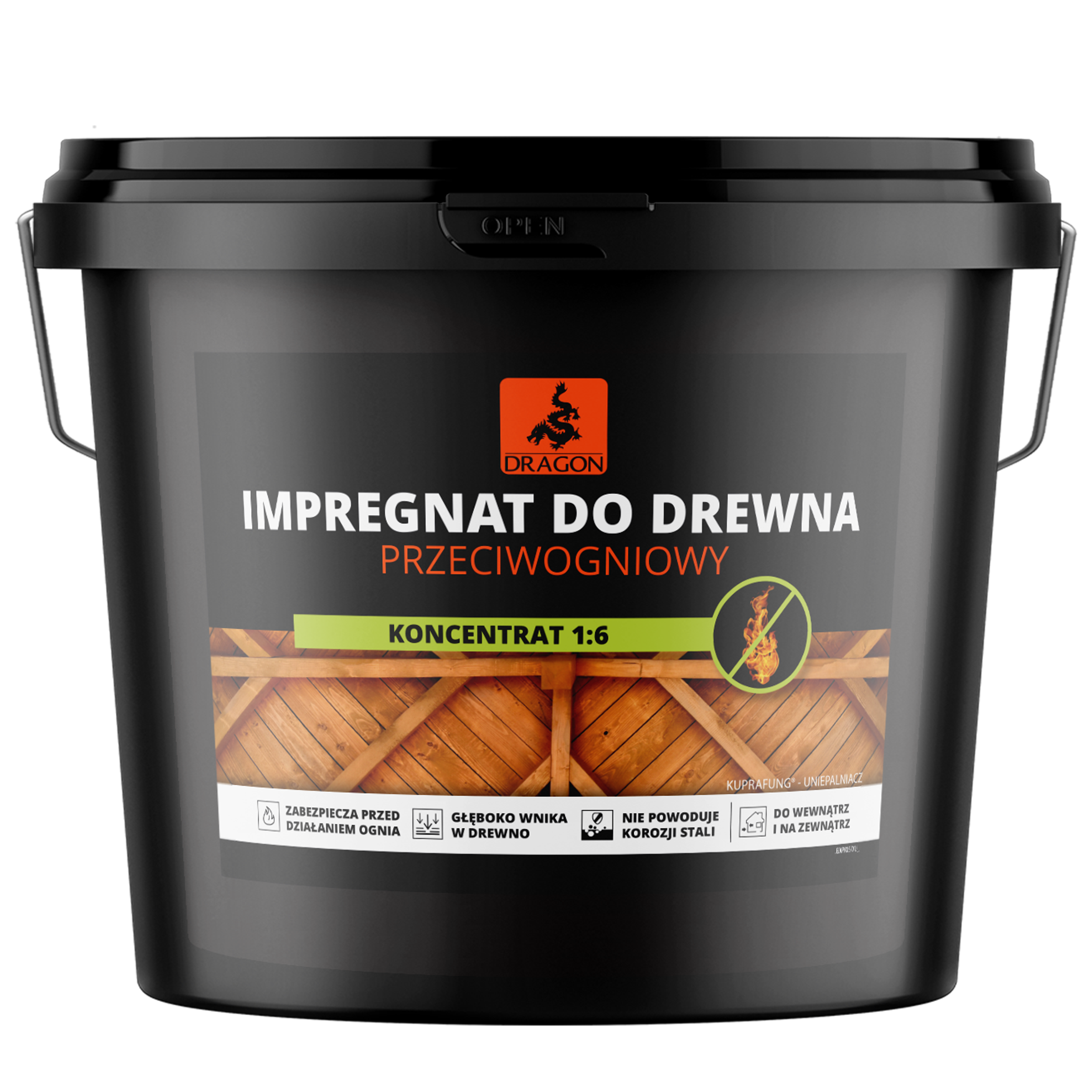 Impregnat przeciwogniowy koncentrat 1:6 5 kg Dragon