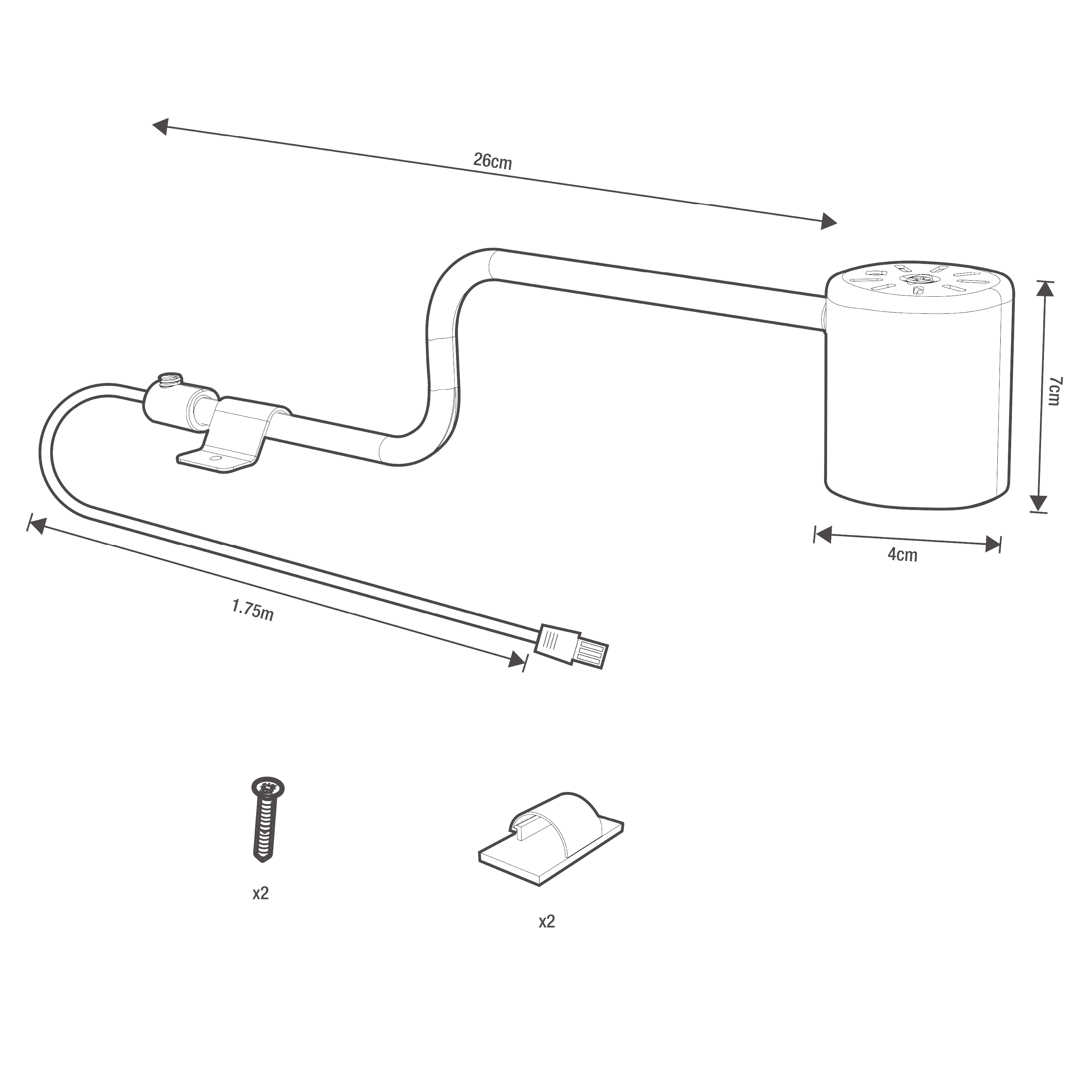 Spot dessus de meuble Hubi module led, blanc chaud à blanc neutre, blanc INSPIRE - 9