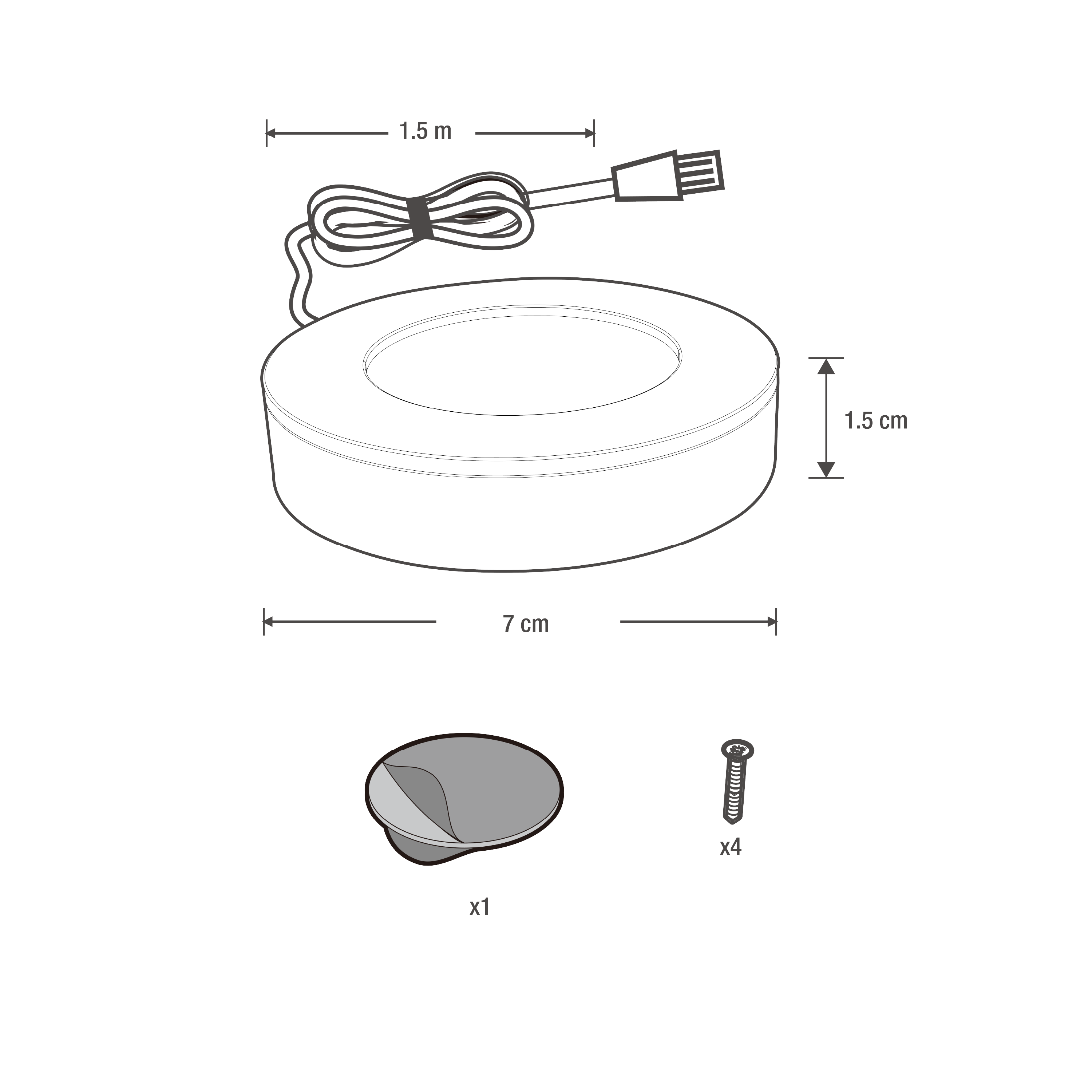Kit de 1 spot à encastrer / fixer LED Mosti 12V 150 lumens blanc neutre, INSPIRE - 5