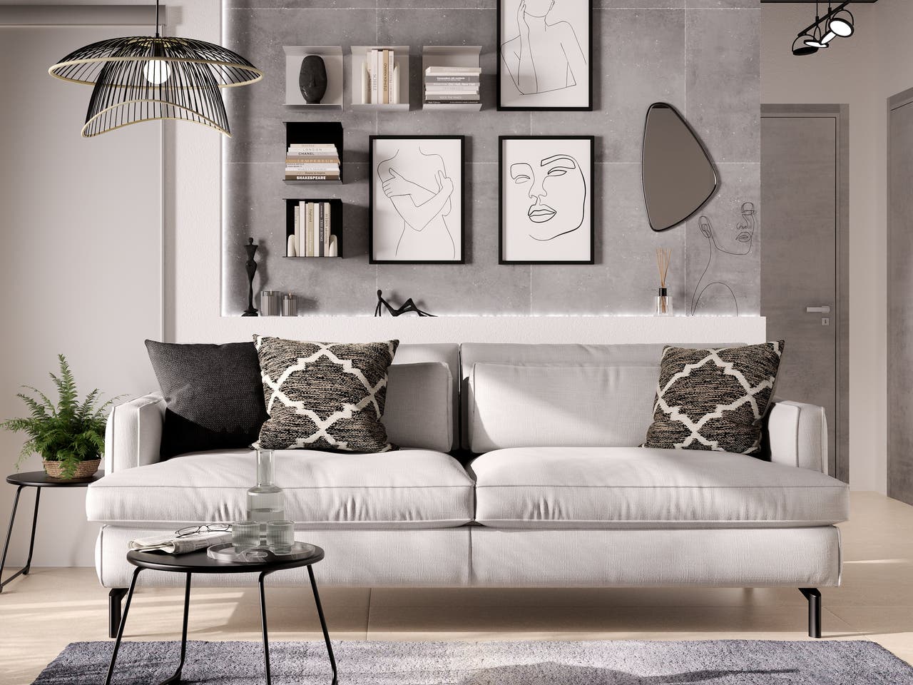 Diapositive Linee pulite e sfumature di grigio