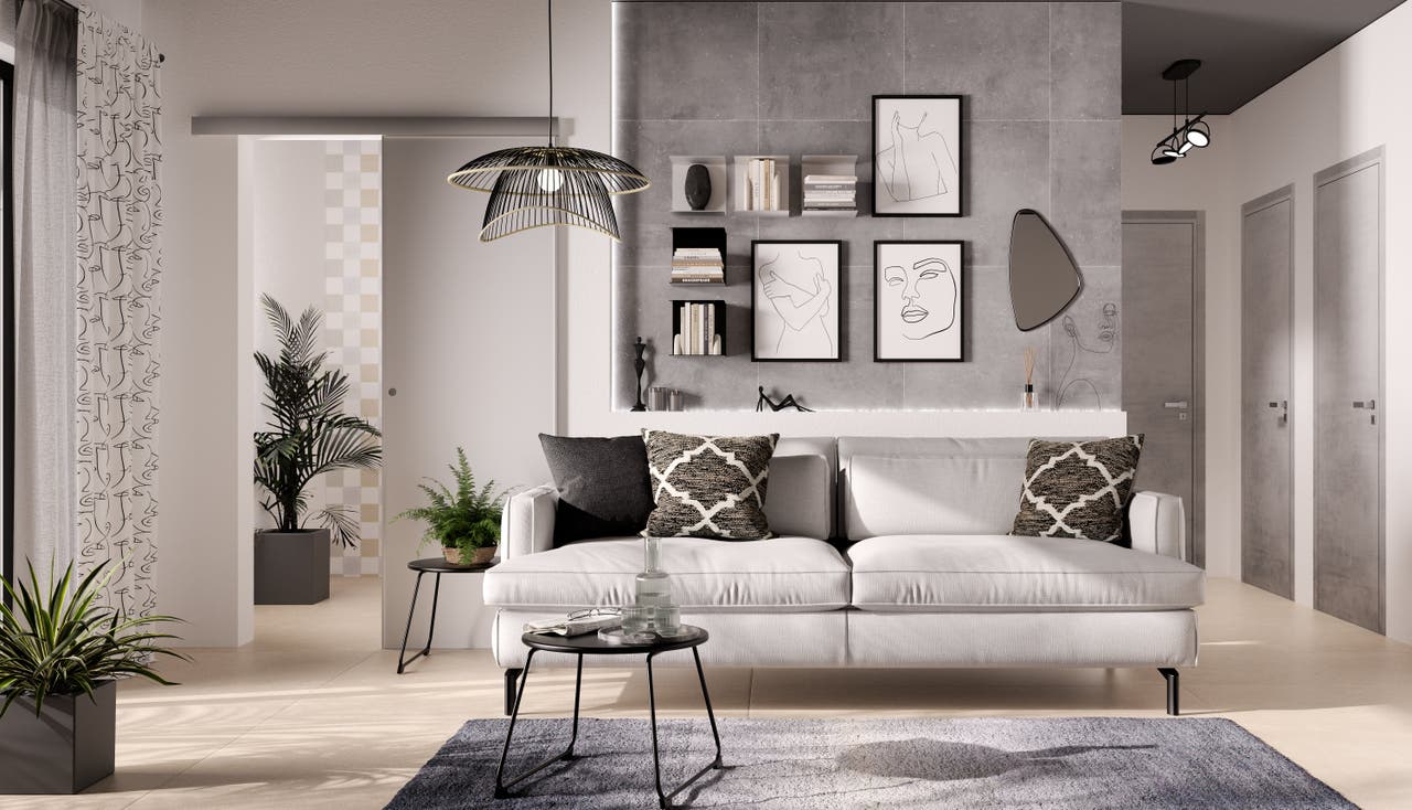 Diapositive Un living minimal