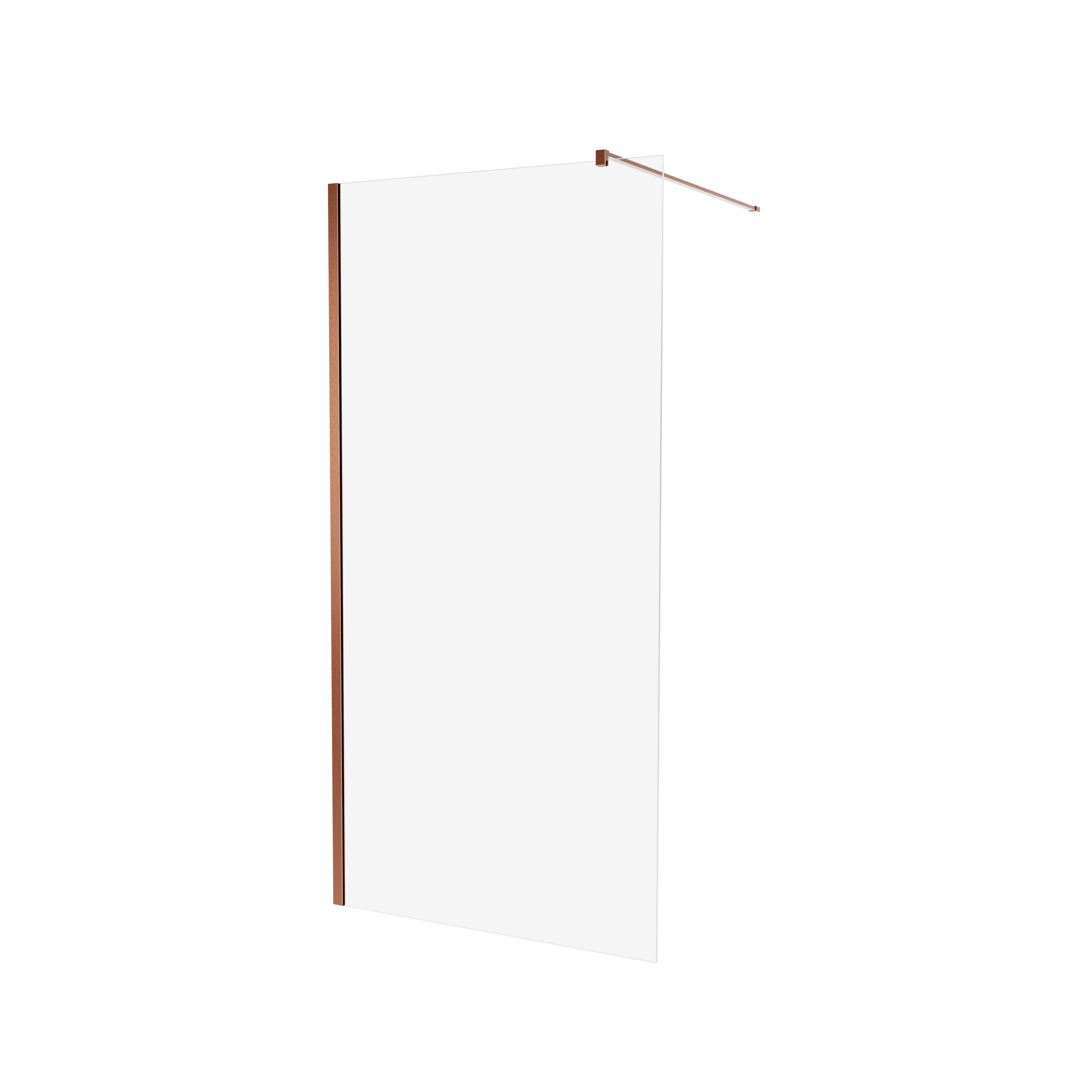 Kabina Walk-in Swing 90x200 transparentna profil miedziany szczotkowany Wellneo