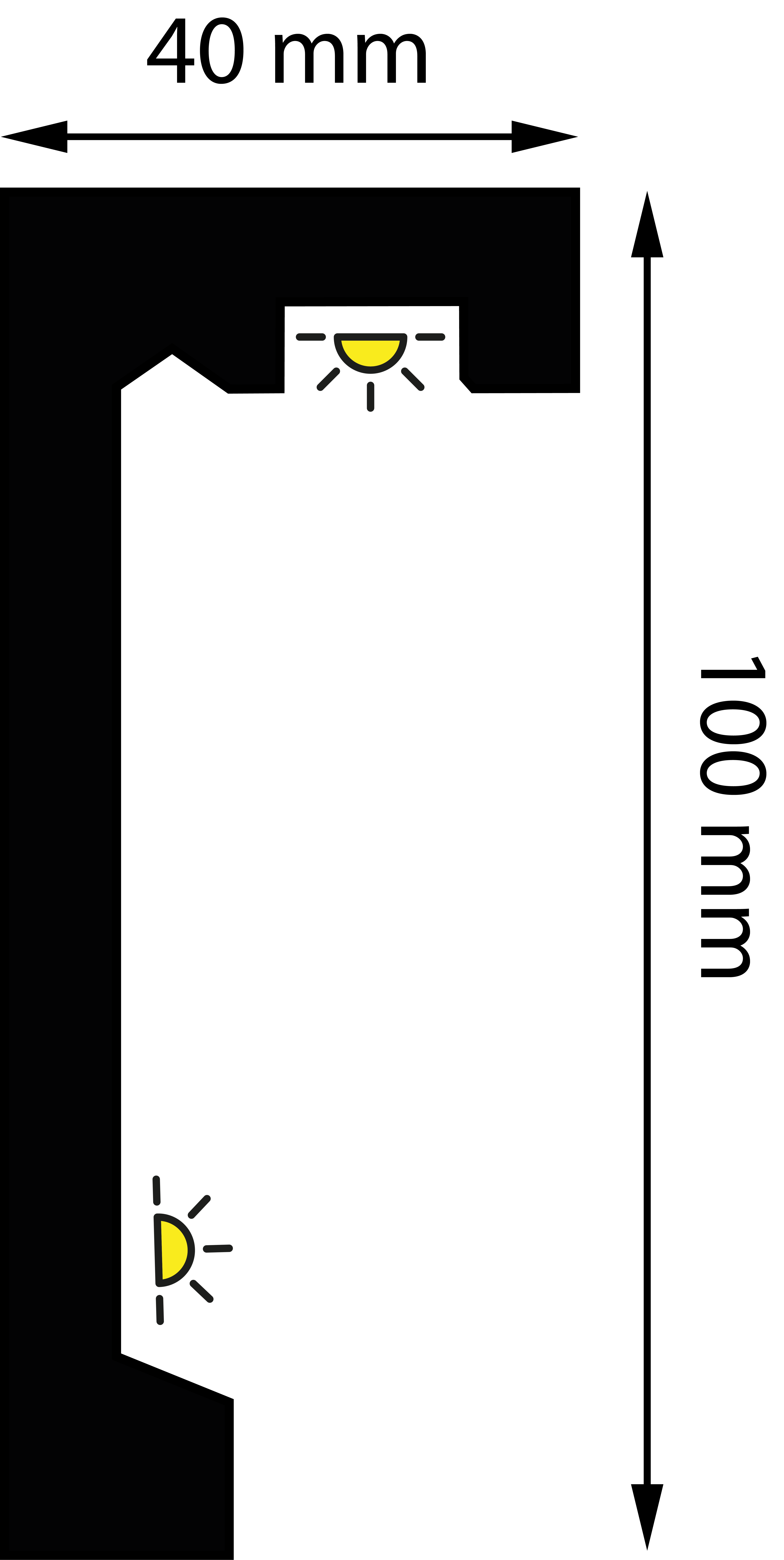 Listwa karniszowa LK-1 do LED z polimeru 10 x 300 cm - 5