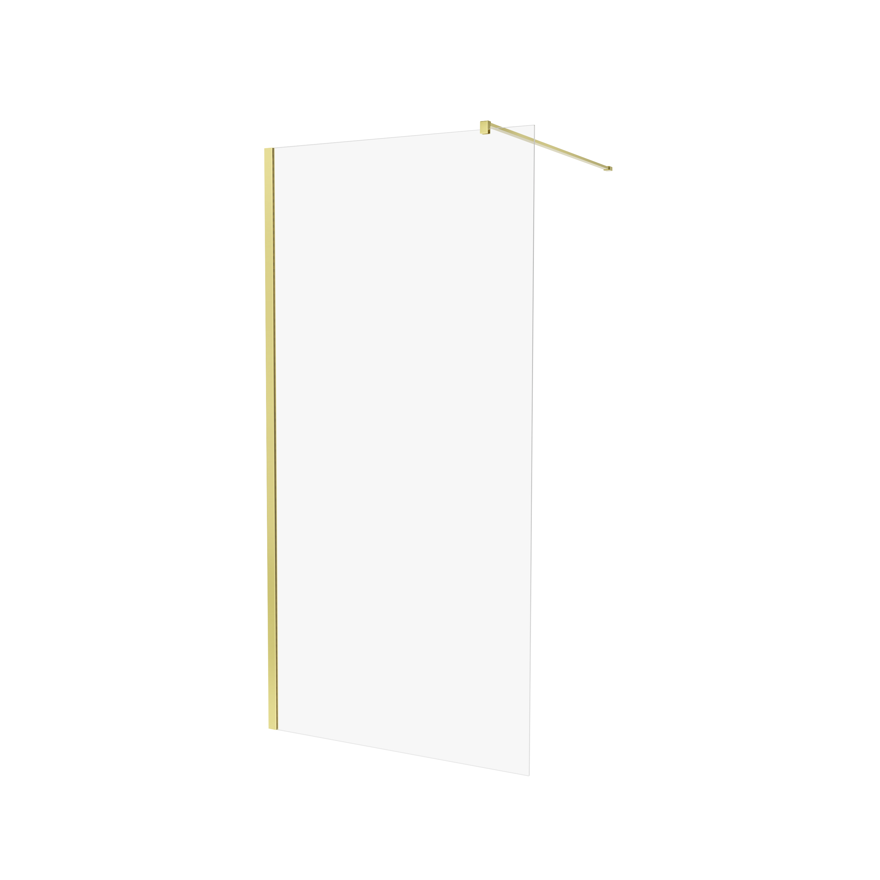 Kabina Walk-in Swing 120x200 transparentna profil złoty szczotkowany Wellneo