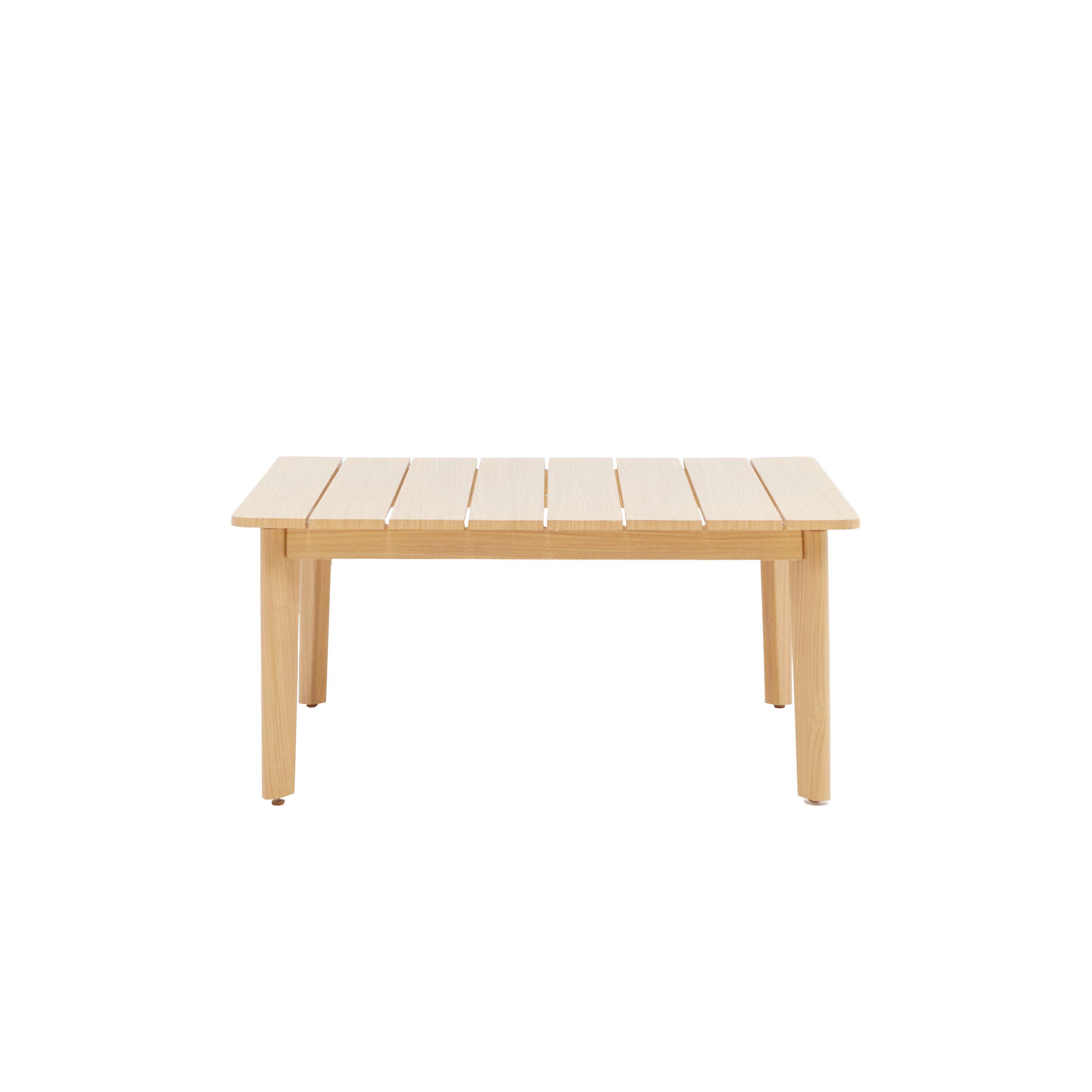 Mesa auxiliar de jardín naterial nerea de aluminio efecto madera 90 x 90 cm