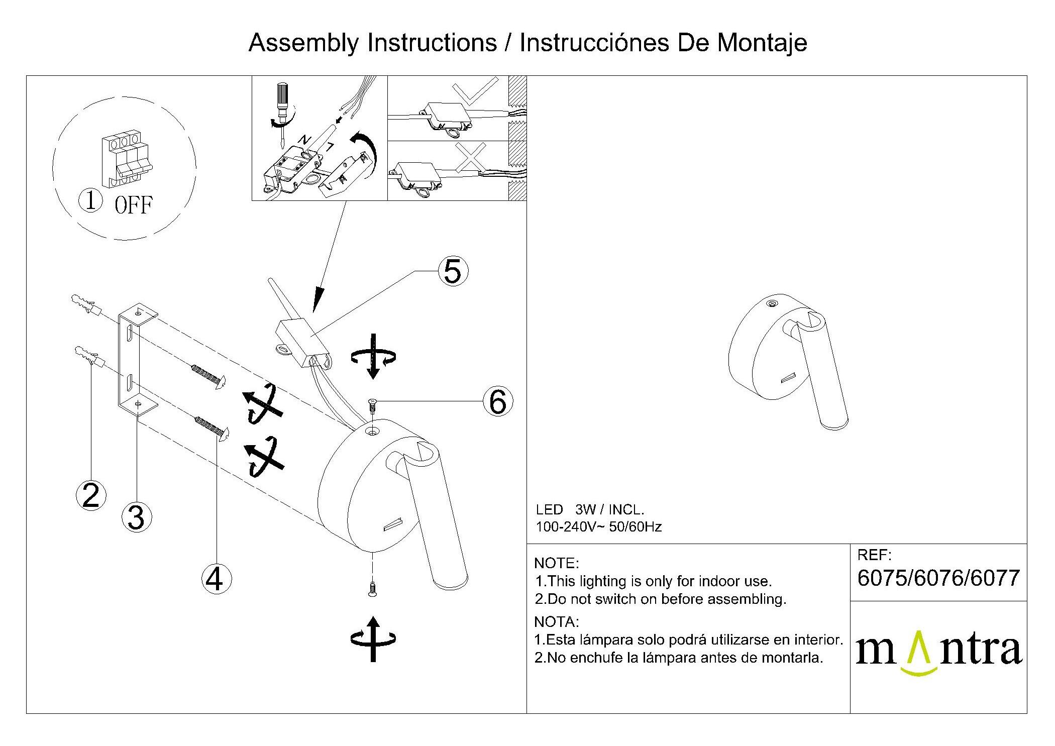 Candeeiro de parede LED PERA 30W 1 LUZ BRANCO - 10