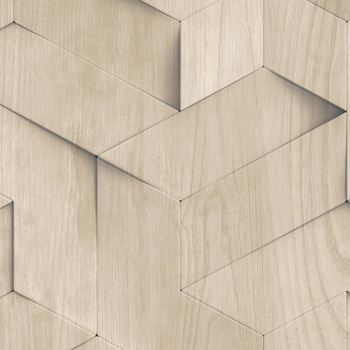 Papier peint intissé Shadow wood beige - 3