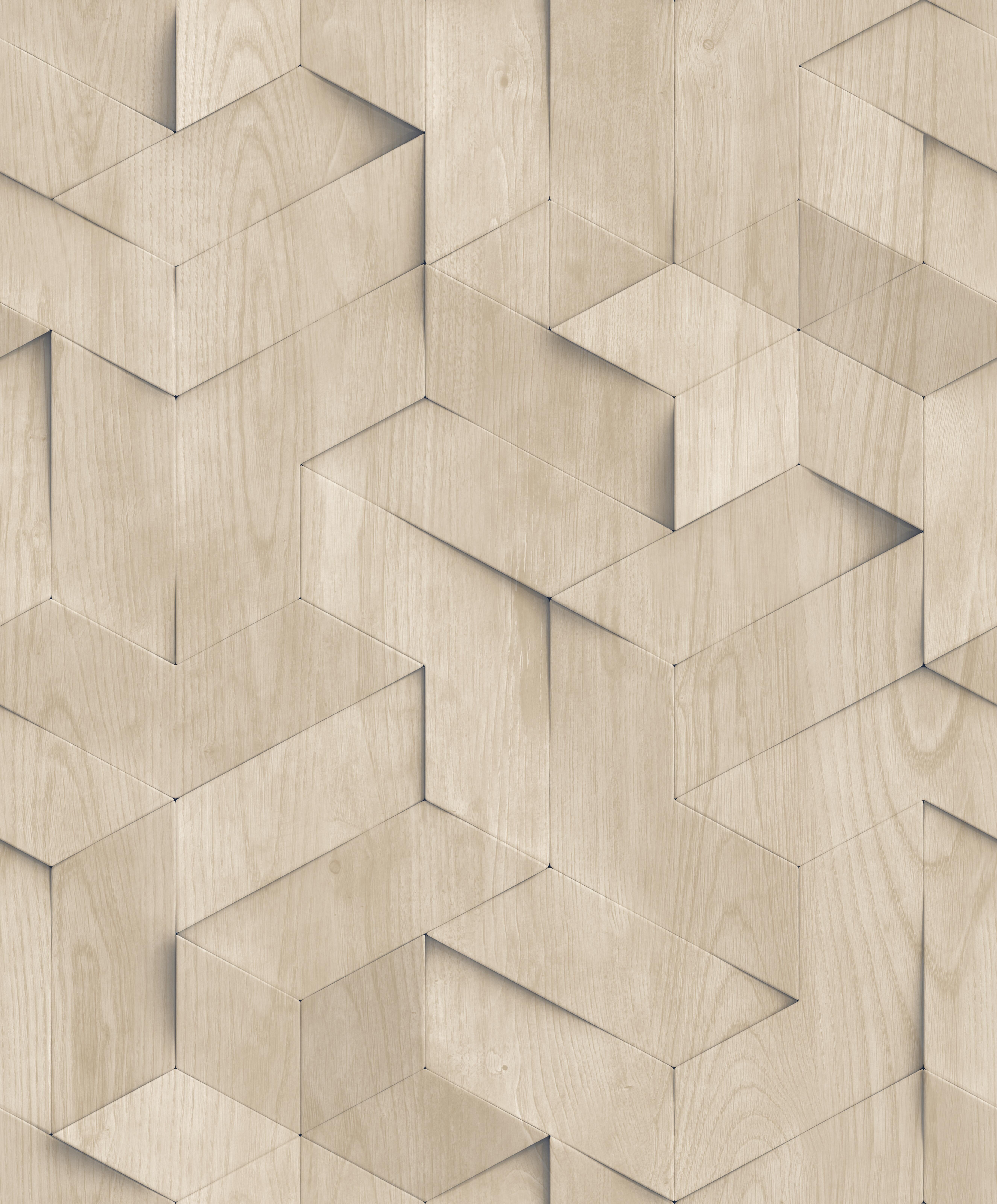 Papier peint intissé Shadow wood beige - 2