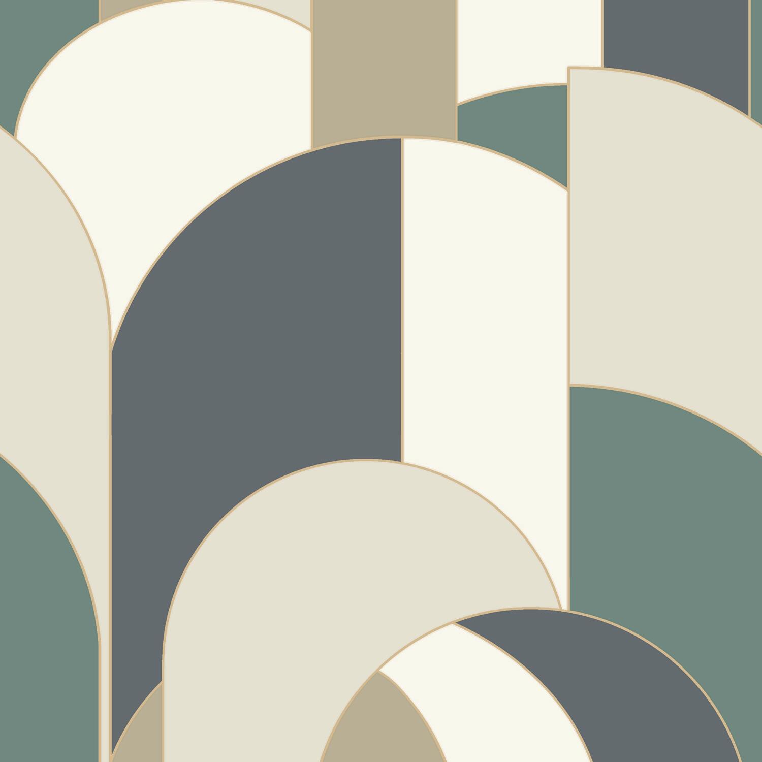 Papier peint intissé Lugano vert - 2