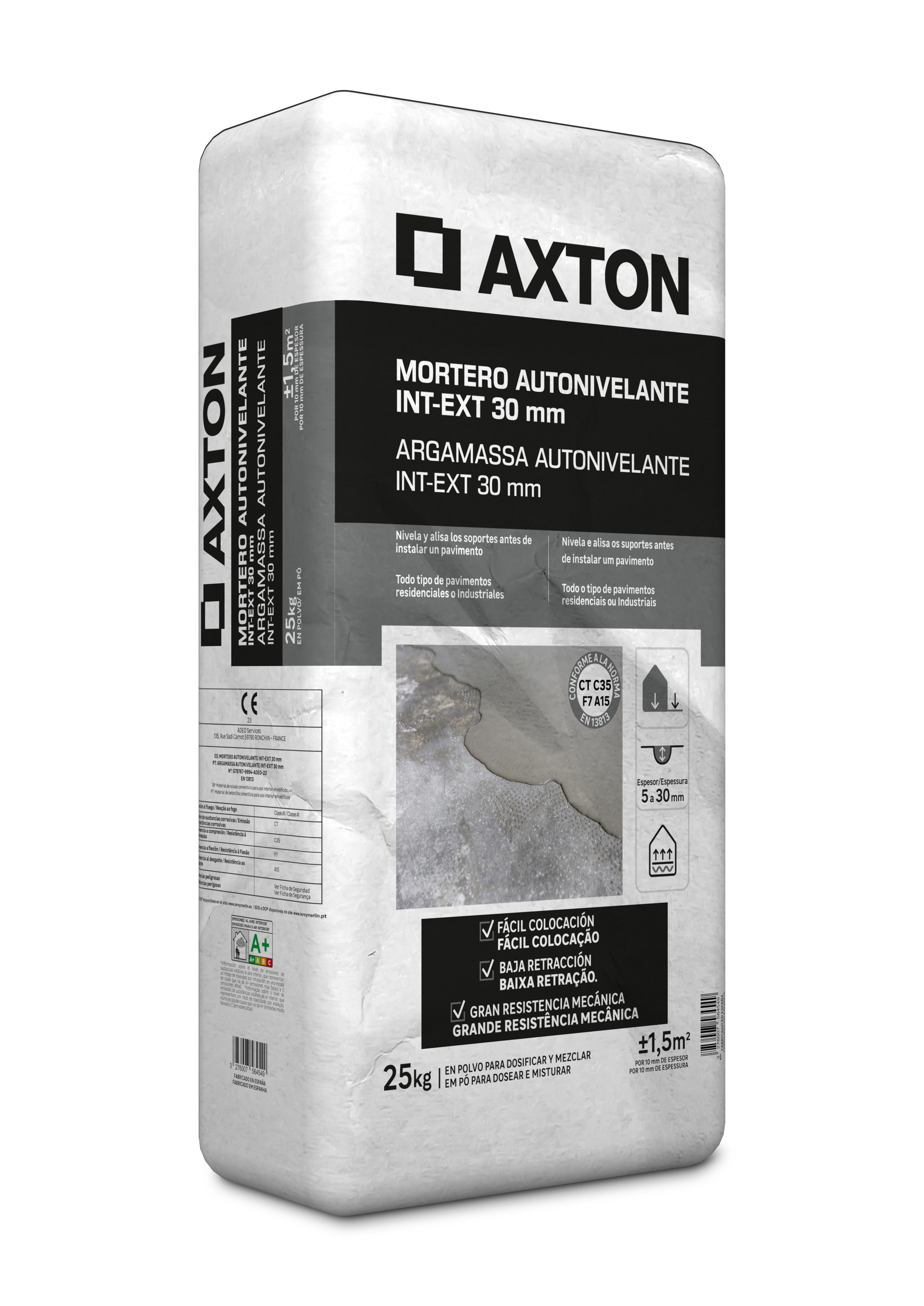 Pasta niveladora interior-exterior AXTON 30mm 25 kg - 3